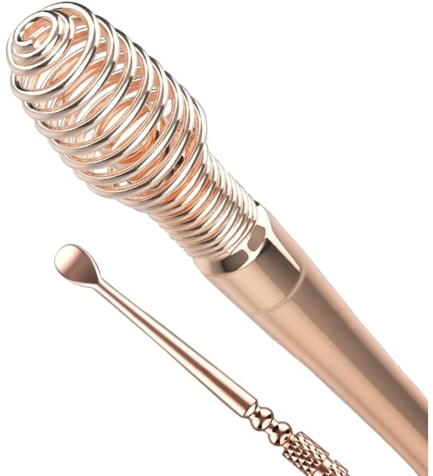 Ear Wax Removal Tool Ear Cleaner Ear Wax Removal kit Double-Ended with Stainless 360 Spiral Ear Massage Cleaning Tool Kit Professional Ear Cleaner with Cleaning Brush and Storage Box