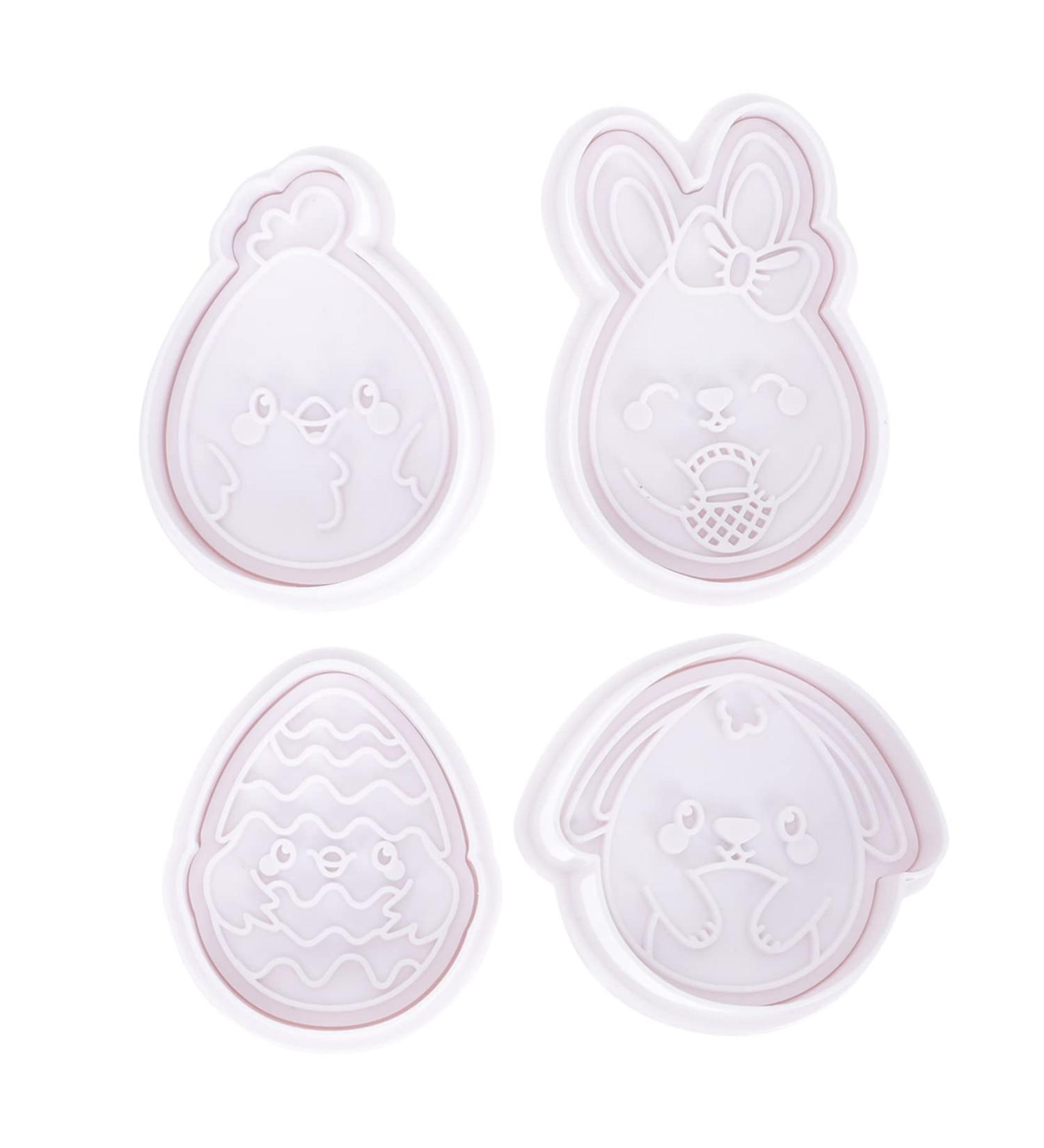 Zerodeko 8pcs Easter Stencils Easter Egg Chocolate Easter Candy Cookie Mould Small Dog Biscuits Ice Block Mold Easter Baking Dog Biscuits Small DIY Gift Silica Gel White Cake Mold Household - Buy Online on GoSupps.com