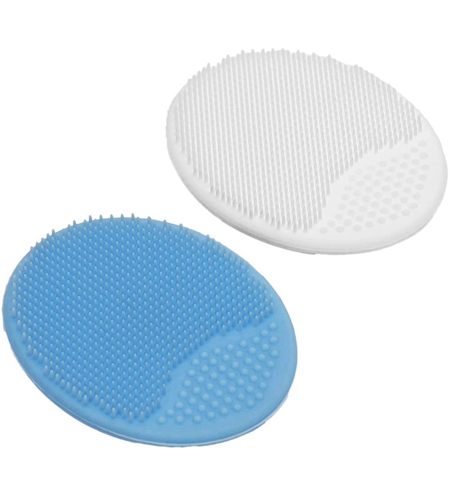 Daiilg Exfoliating and Massaging Cradle Cap Silicon Brush for Baby Blue and White 2 Pack - Buy Online on GoSupps.com