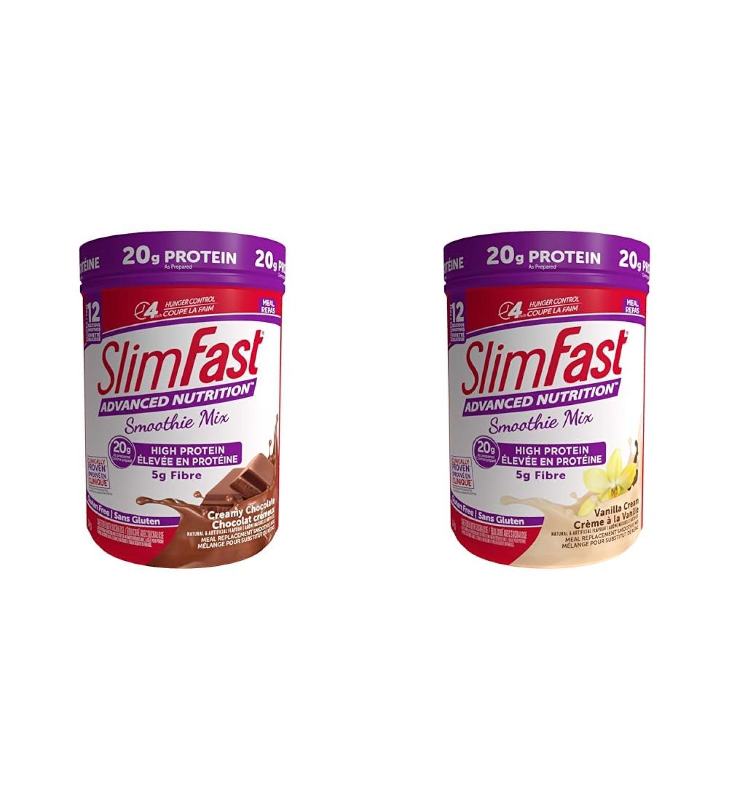 Slim Fast Advanced Nutrition Meal Replacement or Weight Loss Shake & Advanced Nutrition Meal Replacement or Weight Loss Shake 20g High Protein Smoothie Powder Vanilla Cream Gluten Free 324g - Buy Online on GoSupps.com