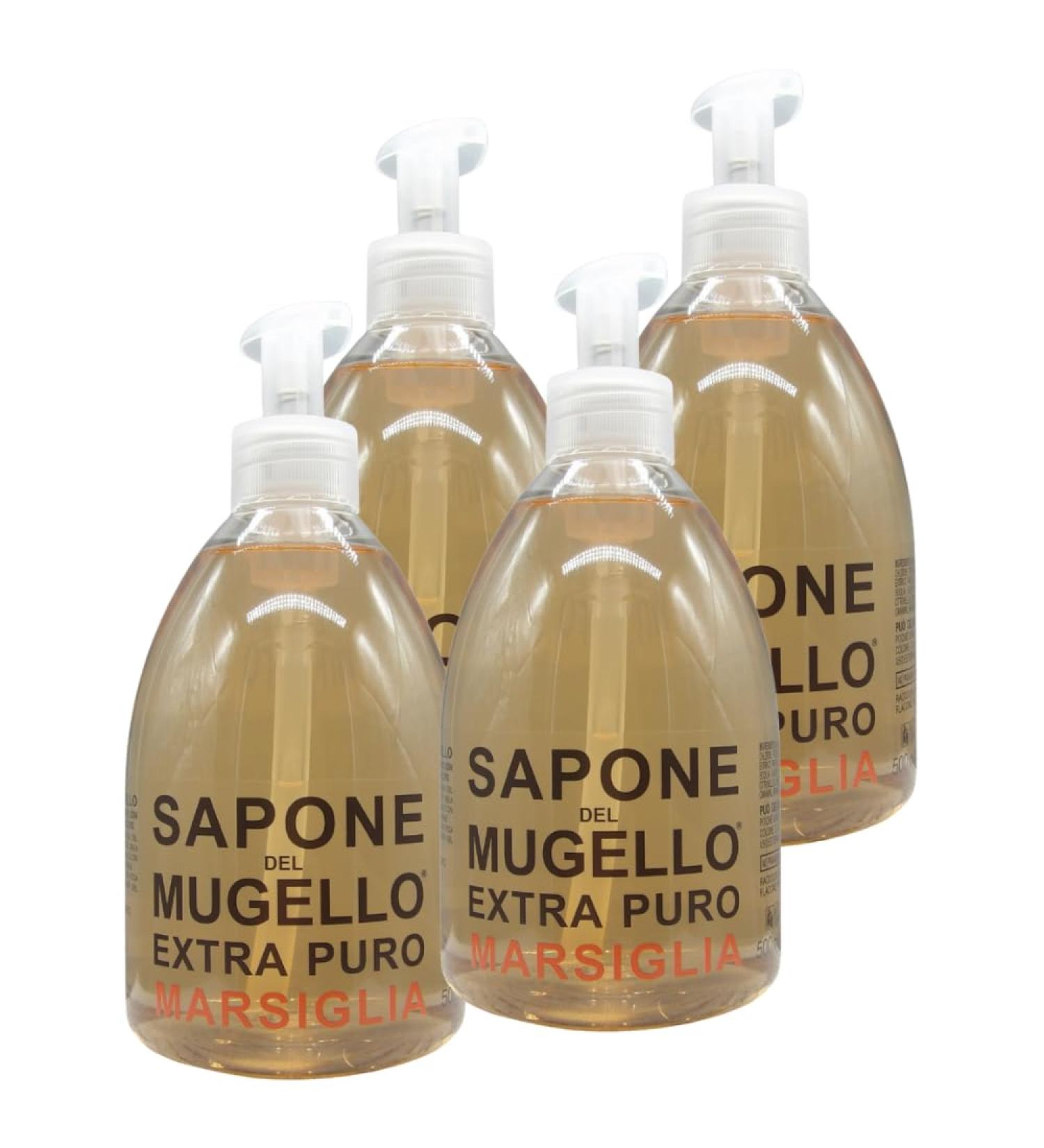  FEI FAN Extra pure Marseille soap for hands face and body with organic olive leaf extract 500 ml (4 units) - Buy Online on GoSupps.com