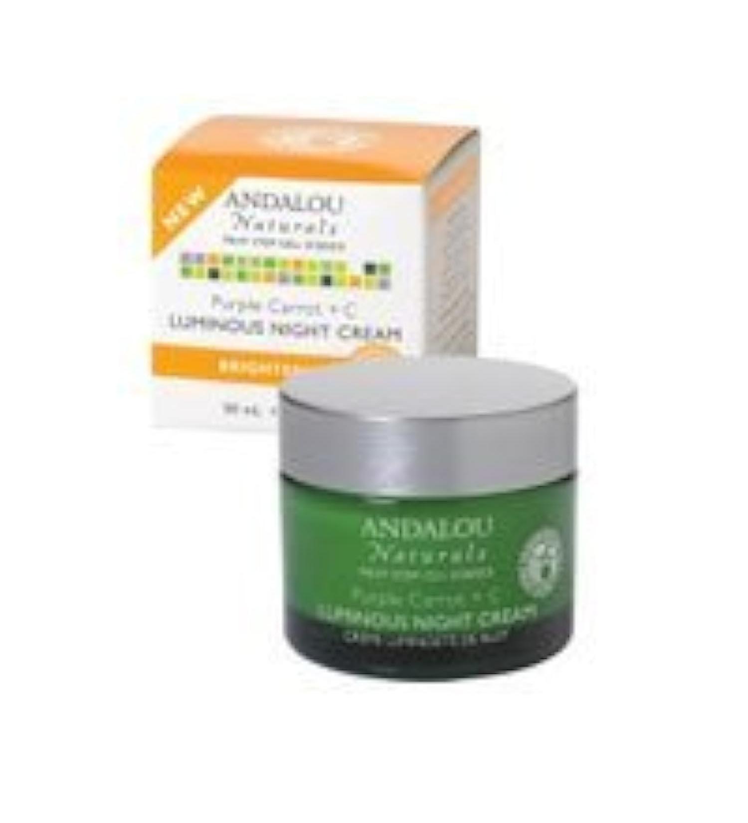 Andalou Naturals Night Cream Purple Carrot + C | Revitalize & Hydrate | International Shipping Available - Buy Online on GoSupps.com