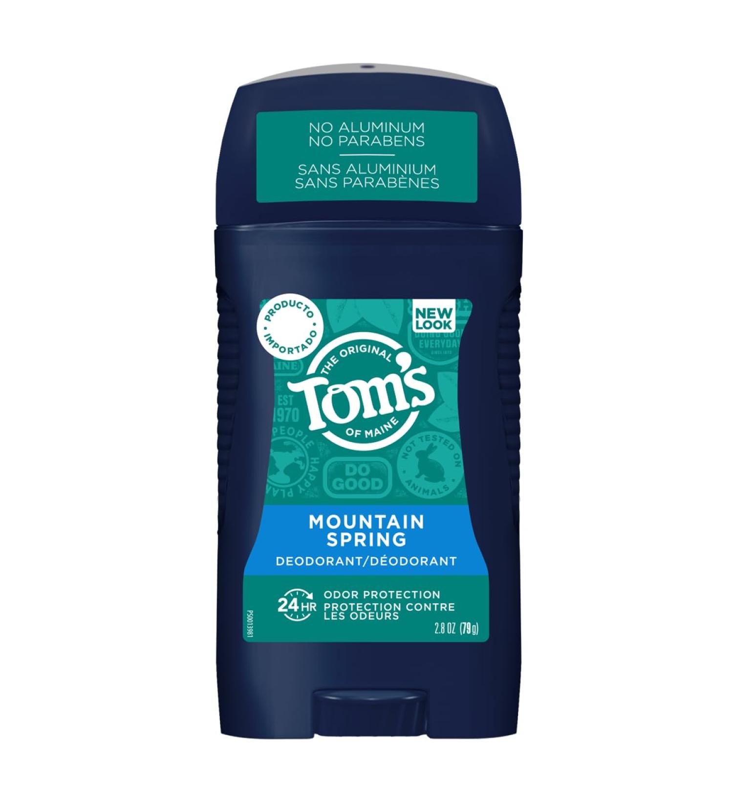 Tom's of Maine Deodorant for Men Mountain Spring 2.8 oz - Buy Online on GoSupps.com