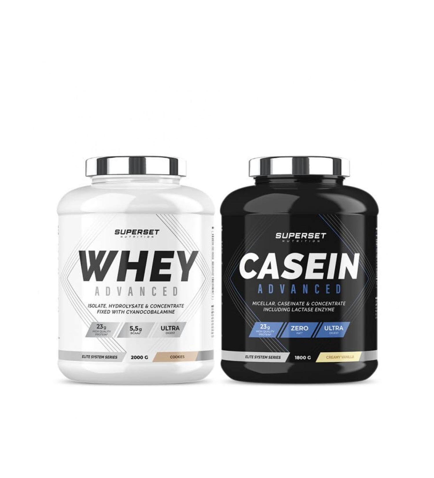 Superset Nutrition Muscle Building Program - 100% Casein & Whey Protein 2kg (Vanilla & Cookies) - Shop Internationally! - Buy Online on GoSupps.com