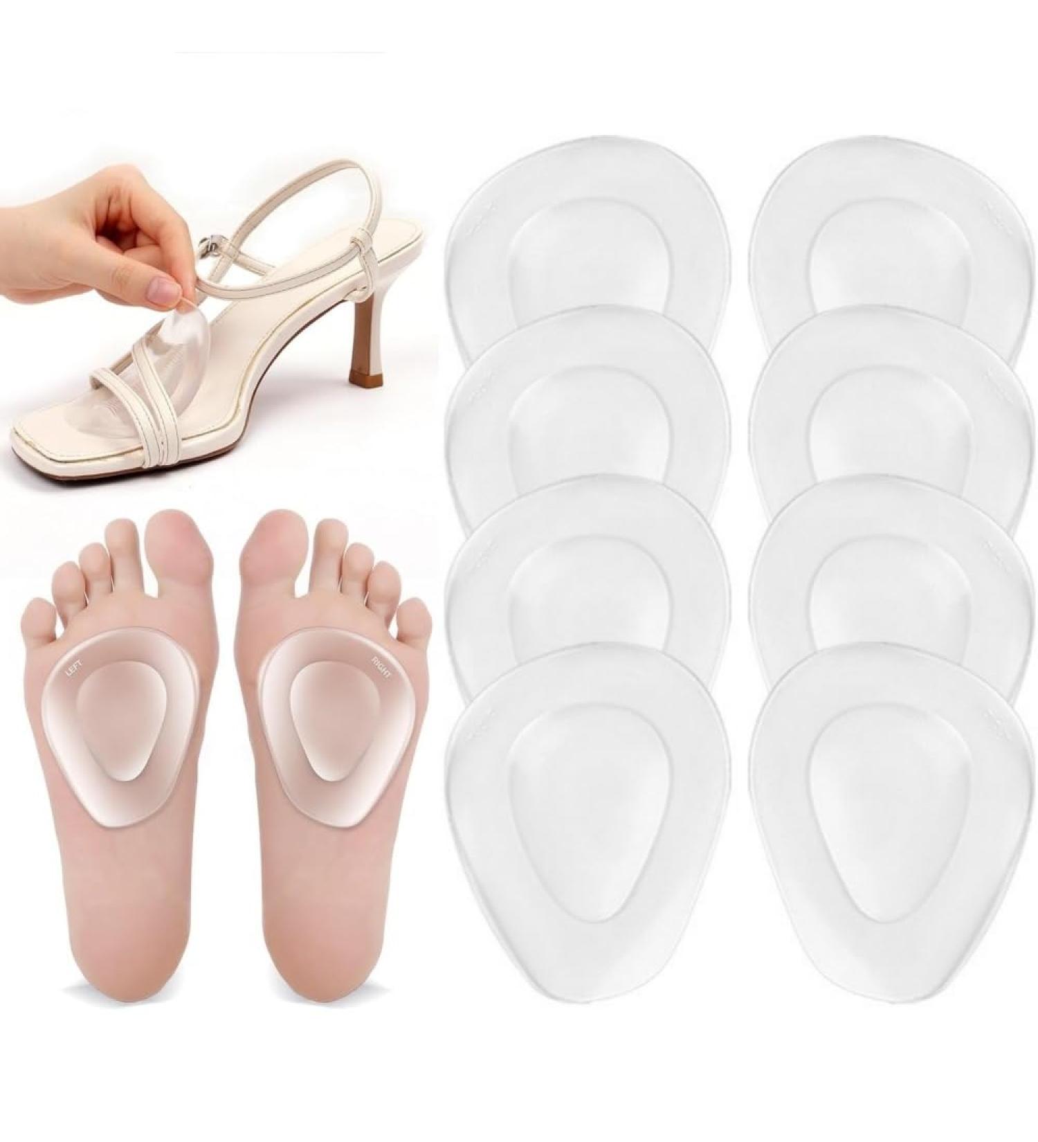 4 Pairs Ball of Foot Cushions Metatarsal Pads for Women Men Soft Gel Insoles Supports Forefoot Cushioning Pain Relief Morton's Neuroma Foot Pads - Buy Online on GoSupps.com