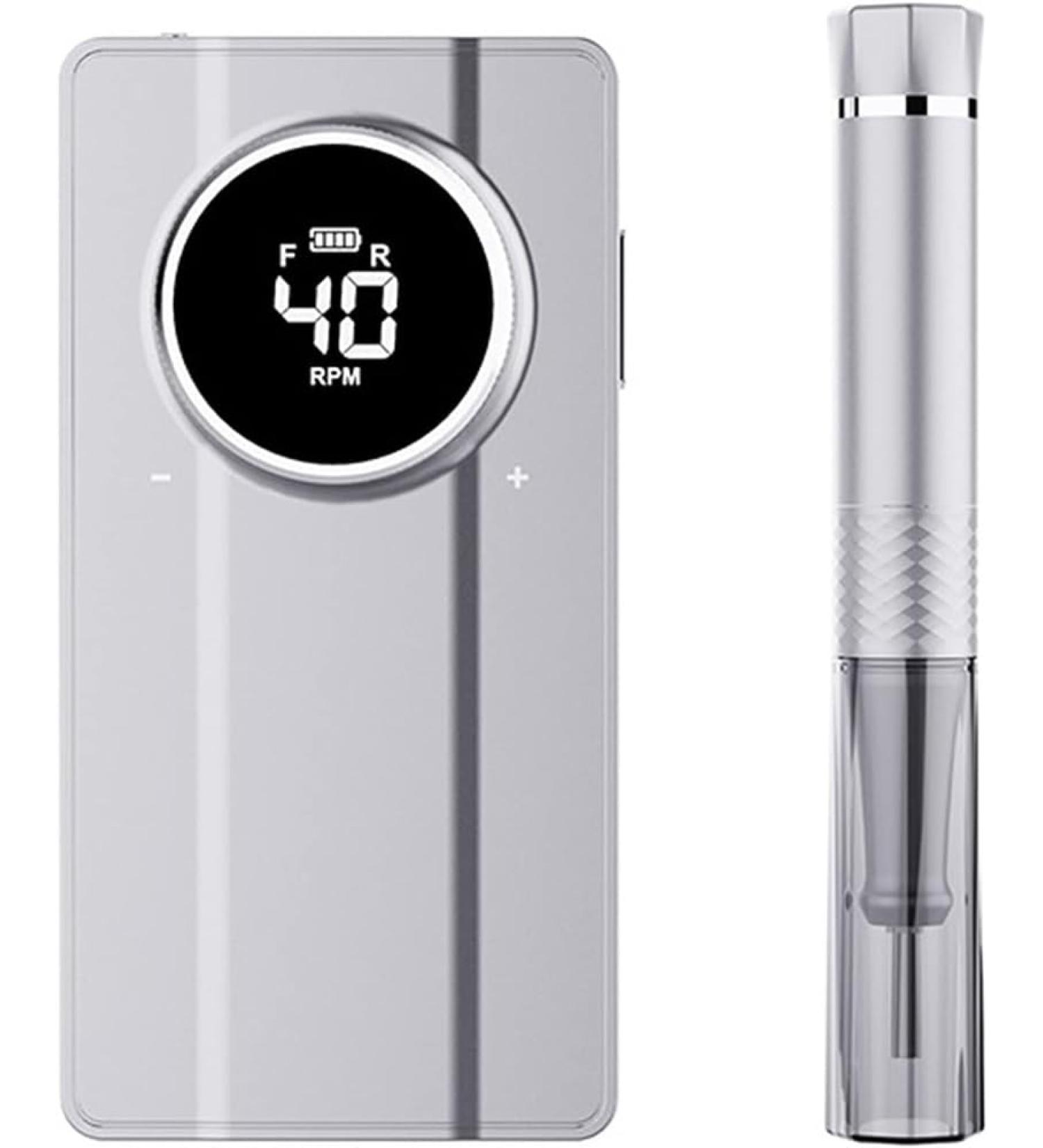 Electric Nail Drill File Cordless Portable 40000RPM Nail Drill Kit Toenail Grinder Manicure Pedicure Polishing Shape for Home Salon Use (Color : Silver) - Buy Online on GoSupps.com