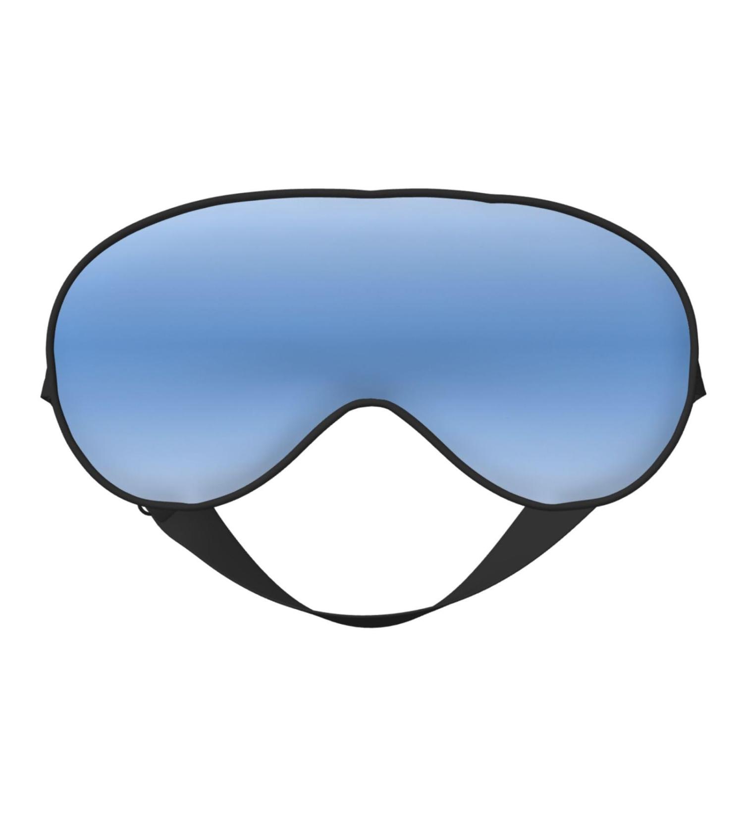 Textured Blue Sleep Mask Adjustable Soft & Breathable Blindfold for Deep Sleep Relaxation & Travel - Buy Online on GoSupps.com