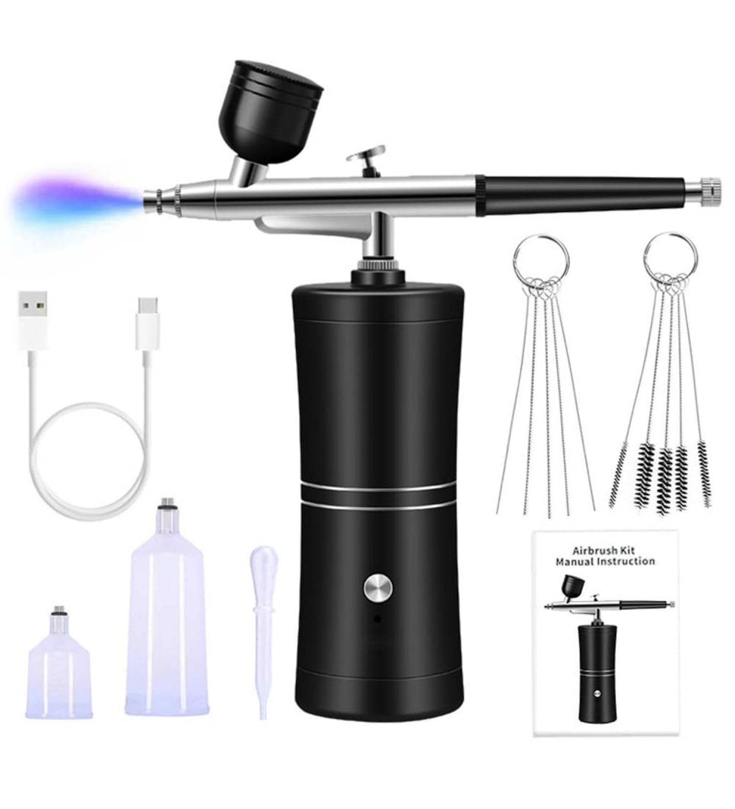 Fattoz Airbrush Kit with Compressor Rechargeable Cordless Non-Clogging High-Pressure AirBrush Set for Nail Art Makeup Painting - Buy Online on GoSupps.com