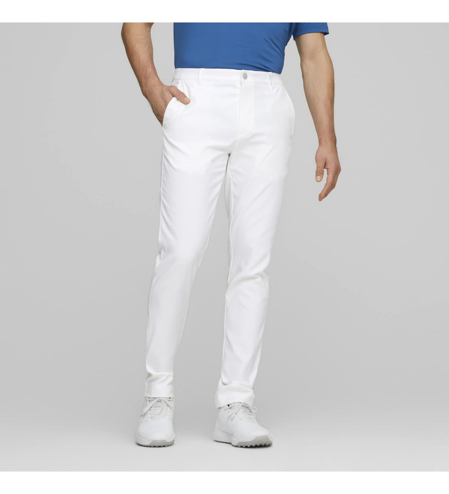 PUMA GOLF Men's Dealer Tailored Pant White Glow 30W x 30L - Performance and Style for the Modern Golfer - Buy Online on GoSupps.com