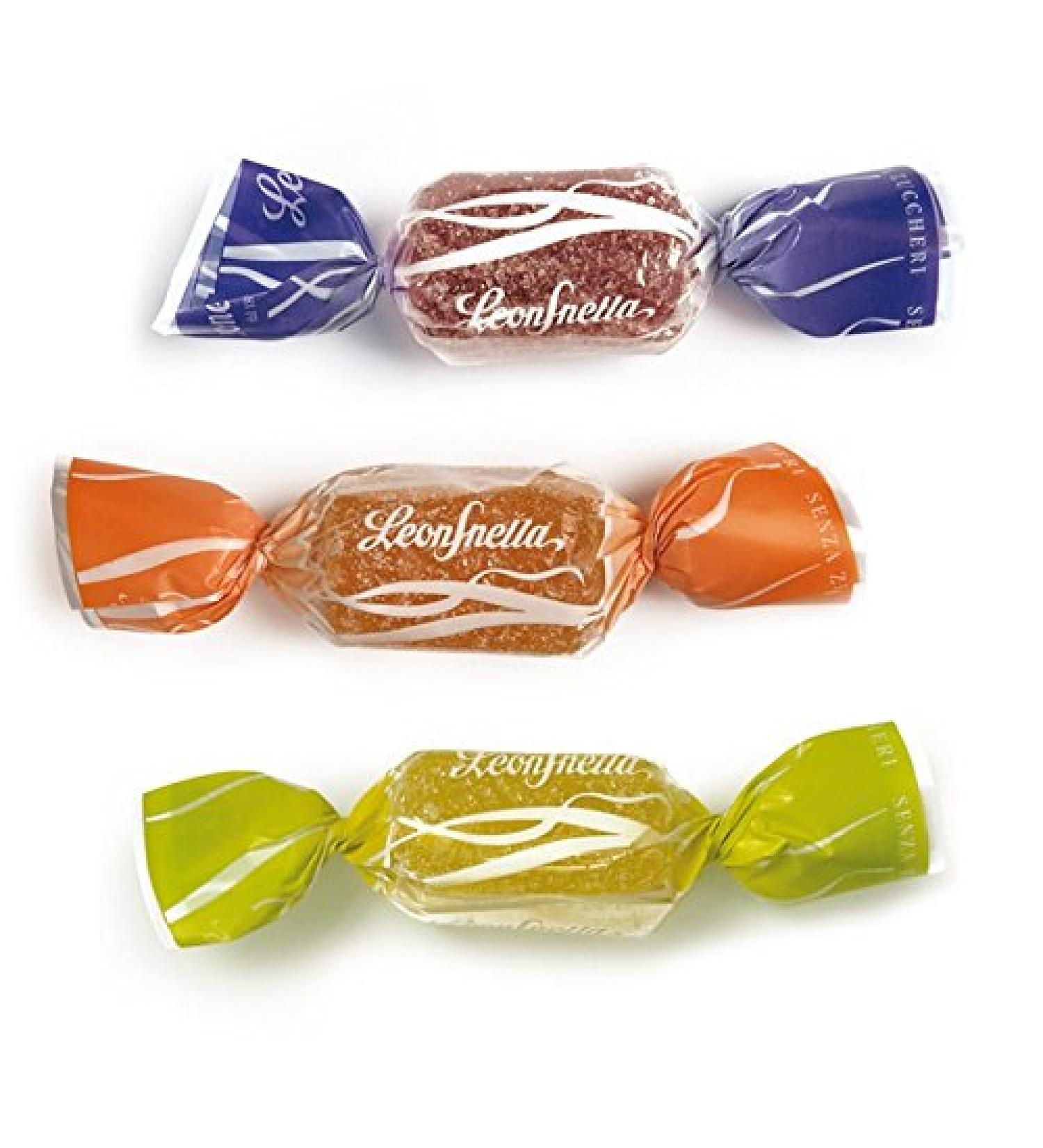 Pastiglie Leone Leonsnella Morbidissime Gelee Sugar Free kg 4 - Jelly Plates with Fruit Flavour Made Only with Natural Sweets: Maltitre Isomalt Xilitol and Lactitre