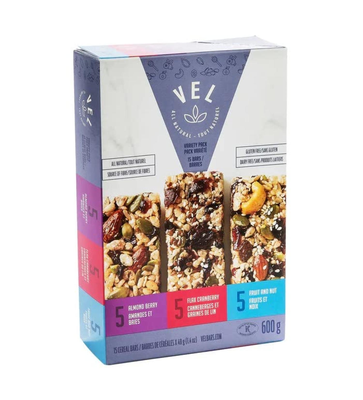 VEL Bars Variety Pack 15 40 g