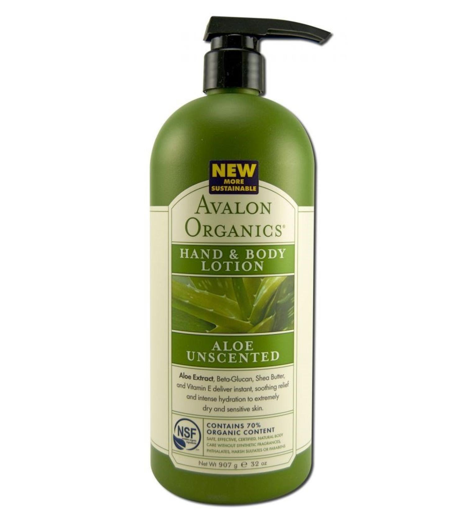Avalon Organics Hand and Body Lotion Aloe Unscented - 32 fl oz