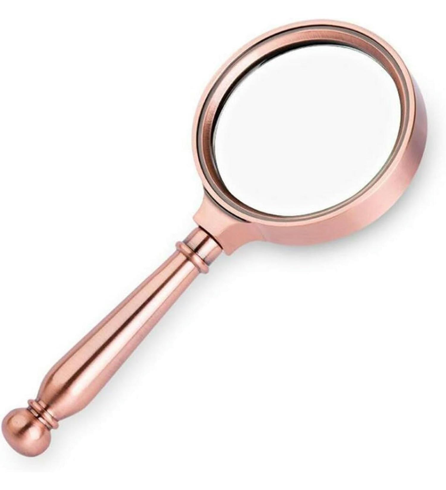 Portable Magnifier Handheld All Metal Red Bronze 10 Times HD Optical Full of Stars - Buy Online on GoSupps.com