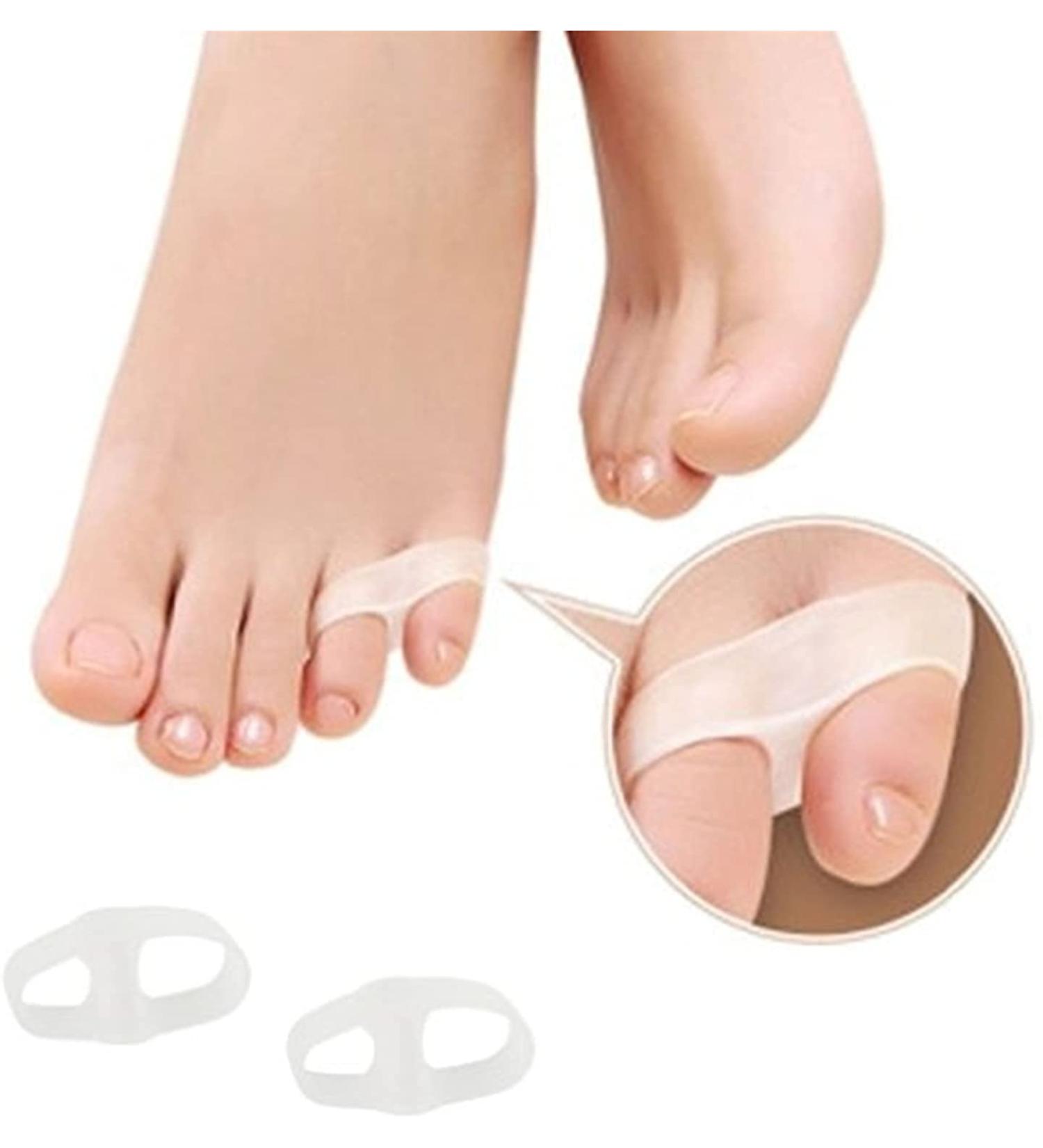SiChun 1 Pair Gel Toe Separators for Little Toe Valgus Correctors Straightener Pain Relief