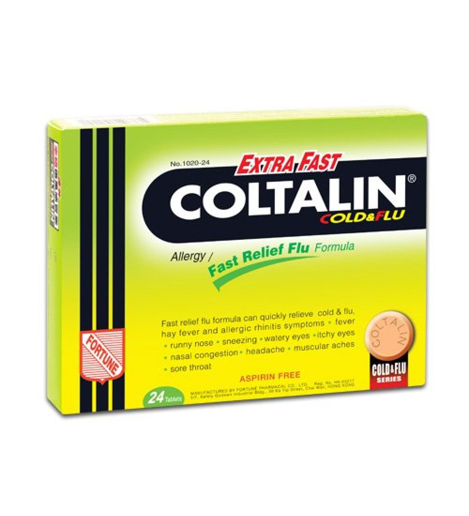 Fortune Cold & Flu Series Extra Fast COLTALIN Cold & FLU Tablet 24 Tablets