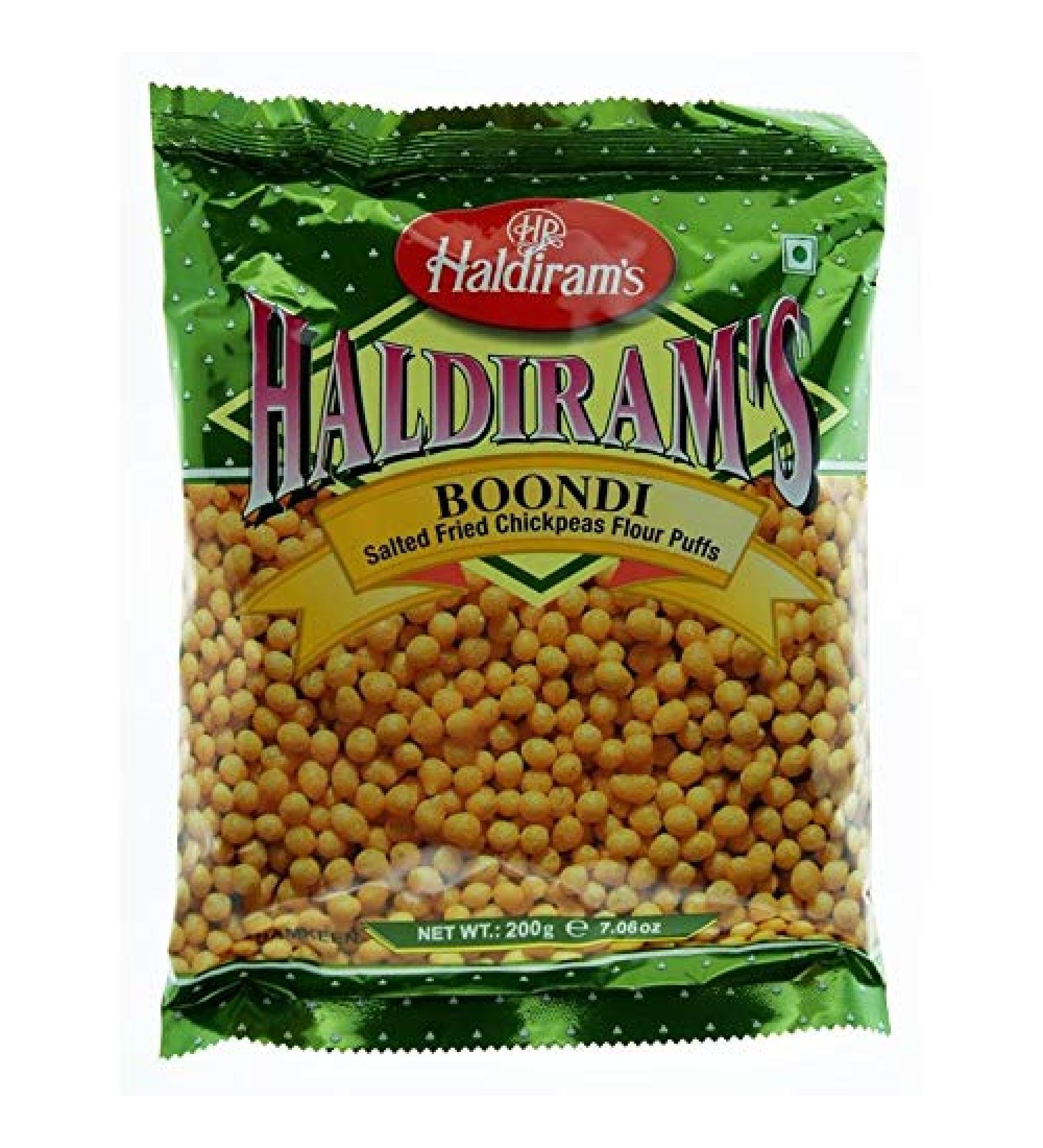 Haldiram's Popular Indian Savouries / Treat for Every Occasions - Boondi Plain 200G-(Pack of 10)