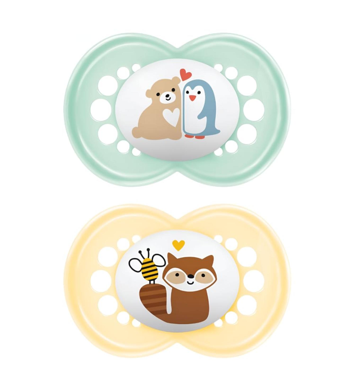 MAM Original Pacifiers Set of 2 - Rubber 16+ Months Light Blue with Pacifier Box | International Shipping - Buy Online on GoSupps.com