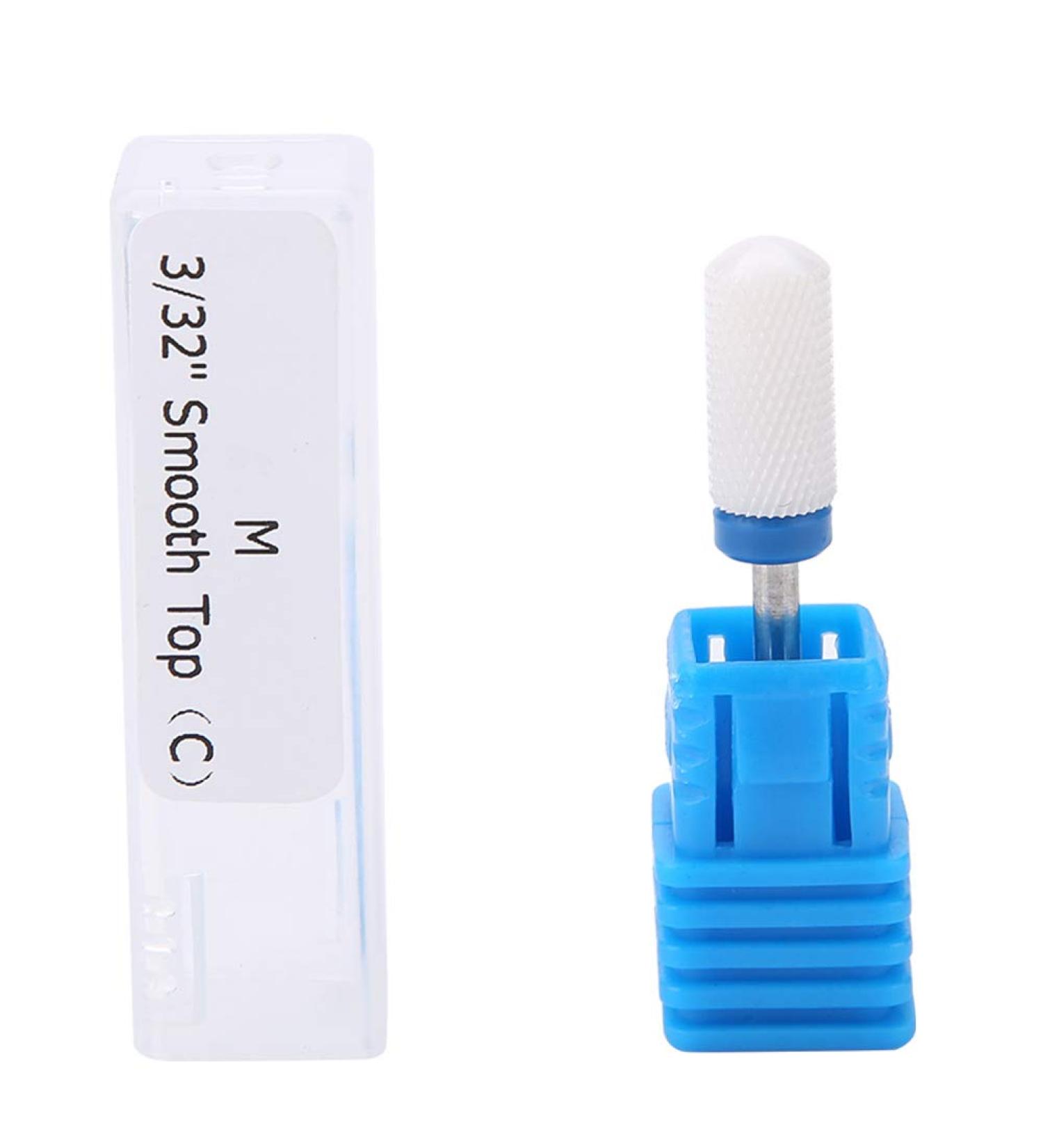 Ceramic Nail Drill Bit Nail Drill Bits Nail Supplies Ceramic Cylinder Shape Grinding Head Nail Art Tools for Manicure Pedicure Home Salon (Round bald head M) - Buy Online on GoSupps.com