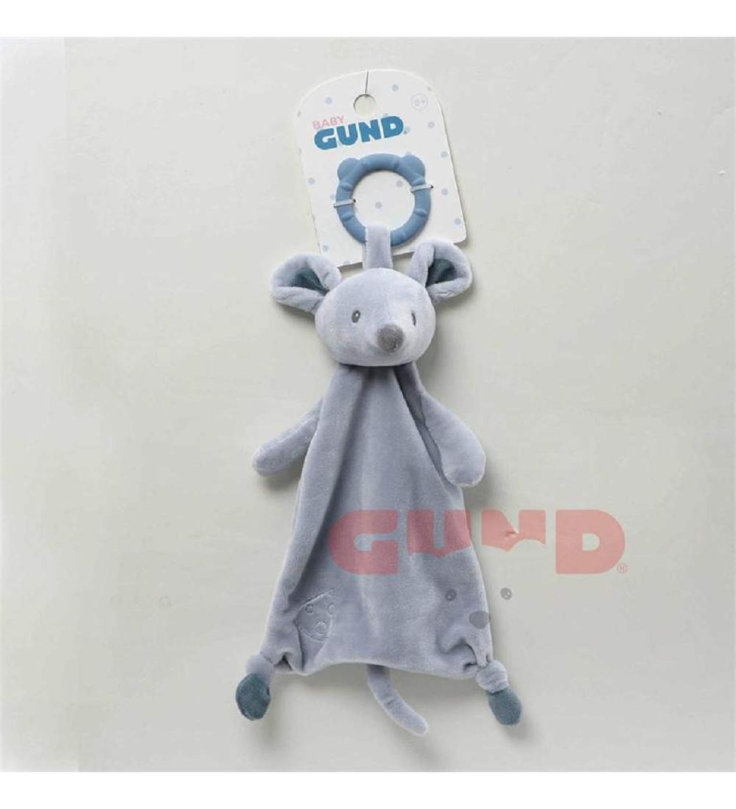 Baby GUND Baby Toothpick Spencer Mouse Teether Lovey Plush Security Blanket  Blue