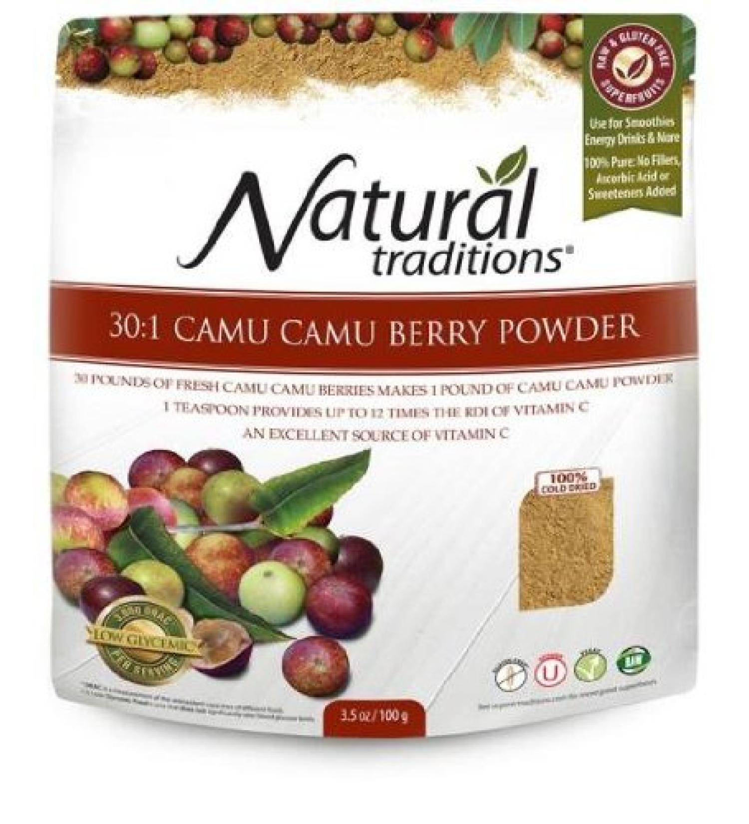 Camu Camu Powder 100g -Raw Food Diet- Brand: Organic Traditions