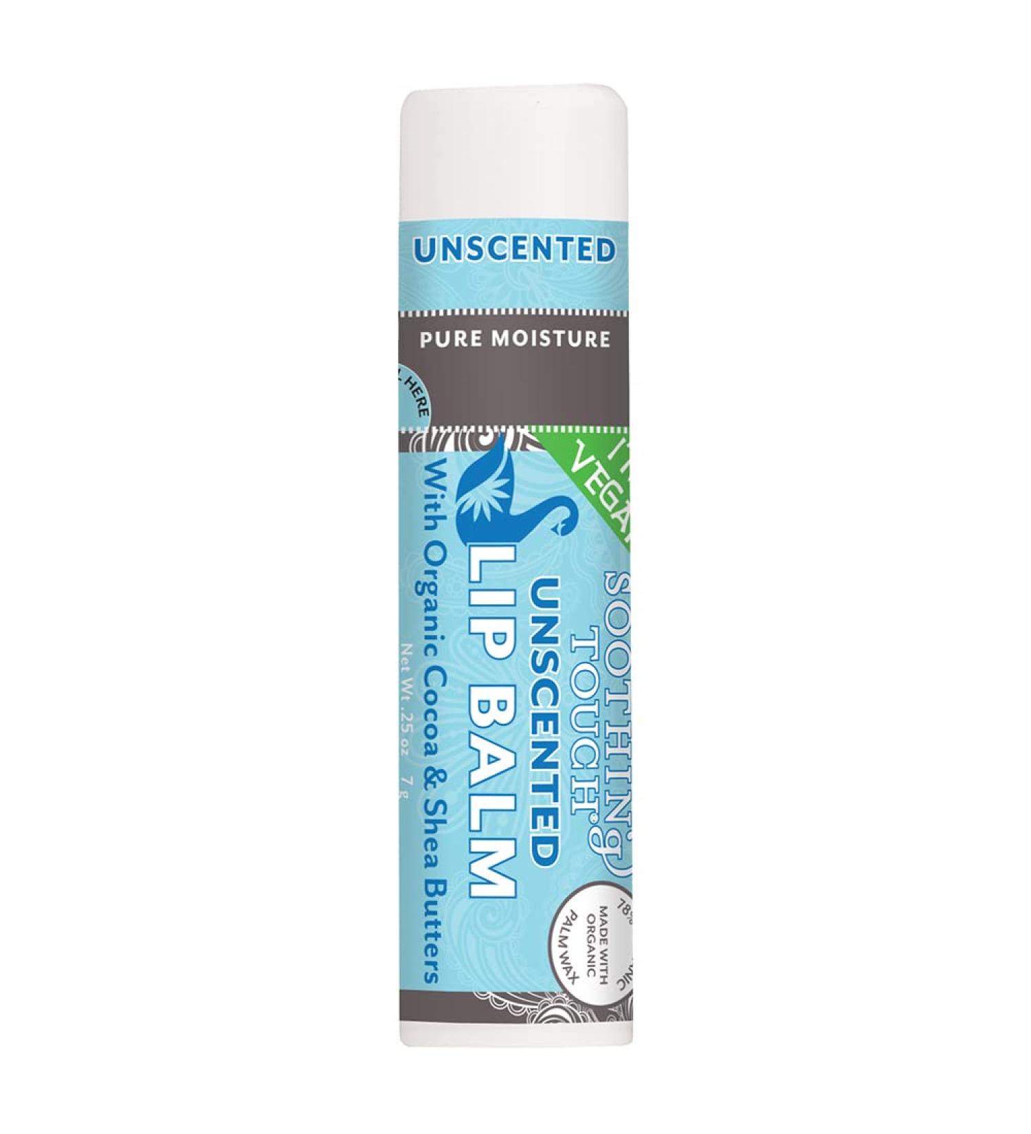Soothing Touch Lip Balm  Vegan Unscented  0.25 Ounce