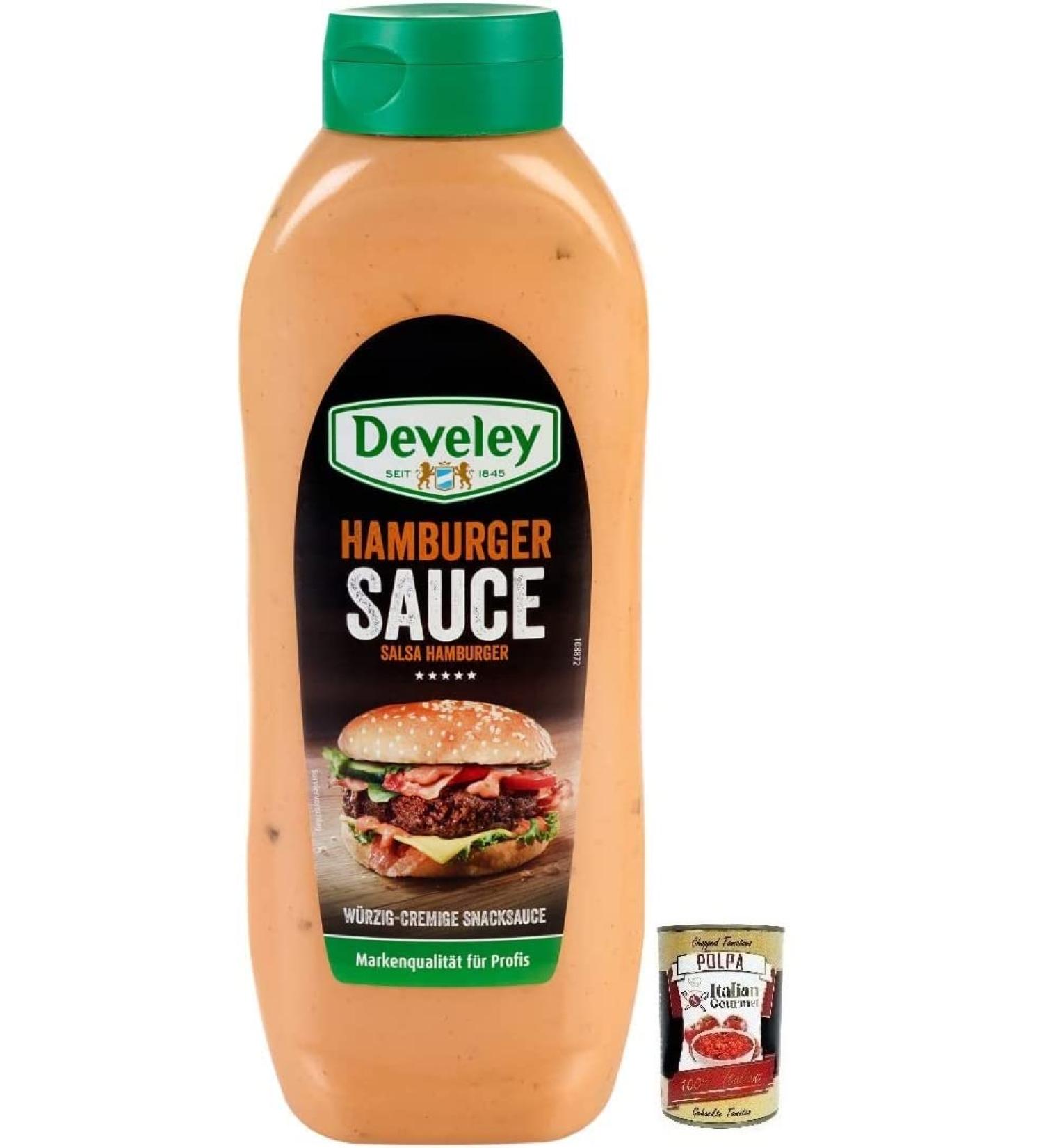  Italian Gourmet E.R. Develey Gluten-Free Hamburger Sauce Spicy and Creamy 875 ml + 400 g can - Buy Online on GoSupps.com