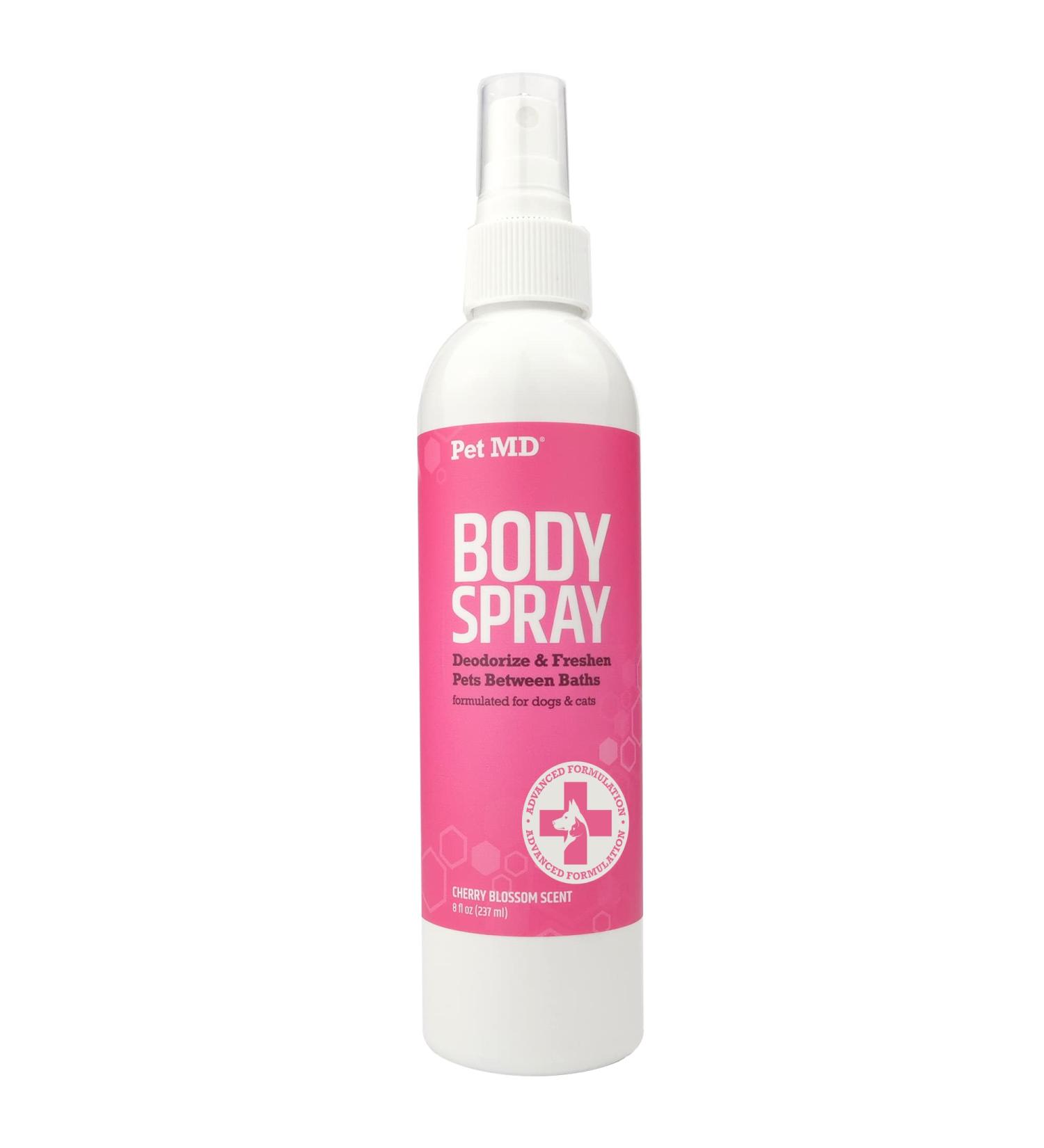 Pet MD Deodorizing Body Spray for Dogs & Cats - Japanese Cherry Blossom Scent - 8 oz - Buy Online on GoSupps.com