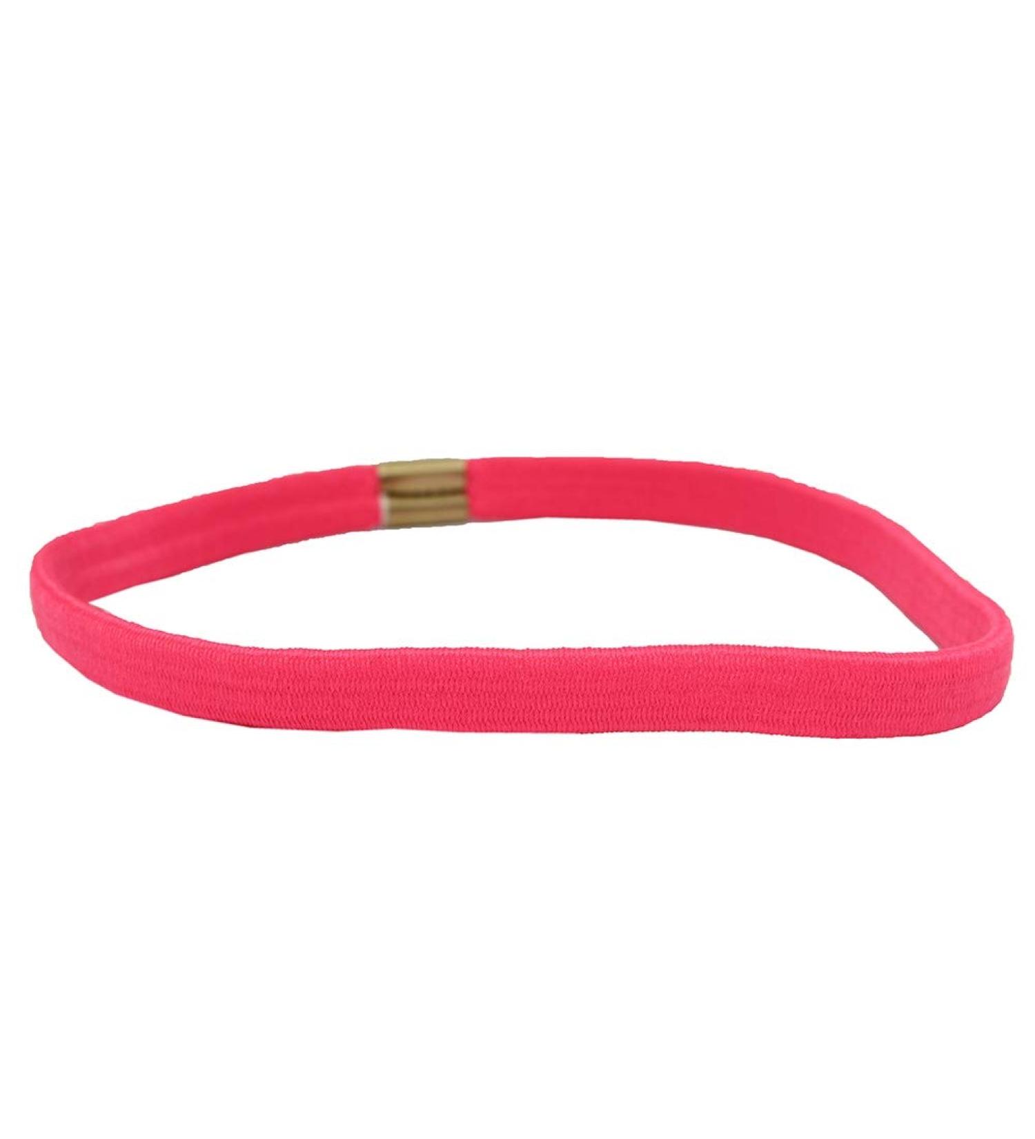 JUSTFOX - Sports Hairband Headband Hair Tie for Sports Football Yoga Fitness Dark Pink