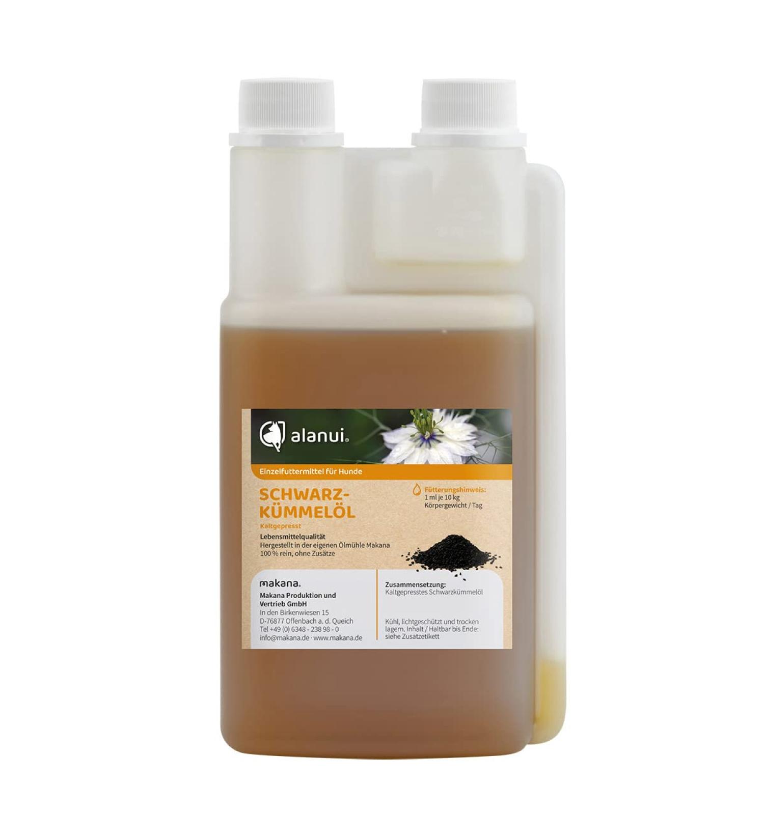 alanui Bigella oil in a handy measuring bottle (for pets 500 ml)