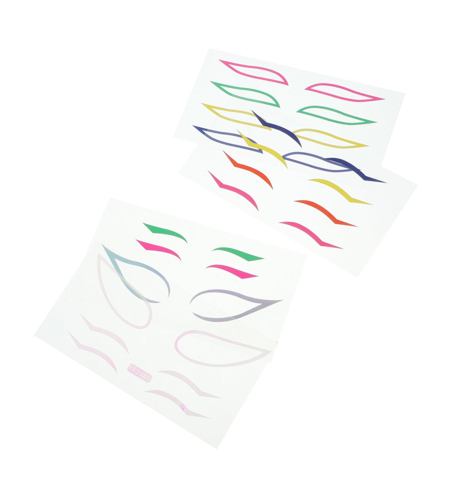  IWOWHERO 4 Sets Eye Liner Color Stickers Eye Makeup Sticker Stage Eyeliner Eyeliner Beauty Miss Delicate Paper Stickers - Buy Online on GoSupps.com