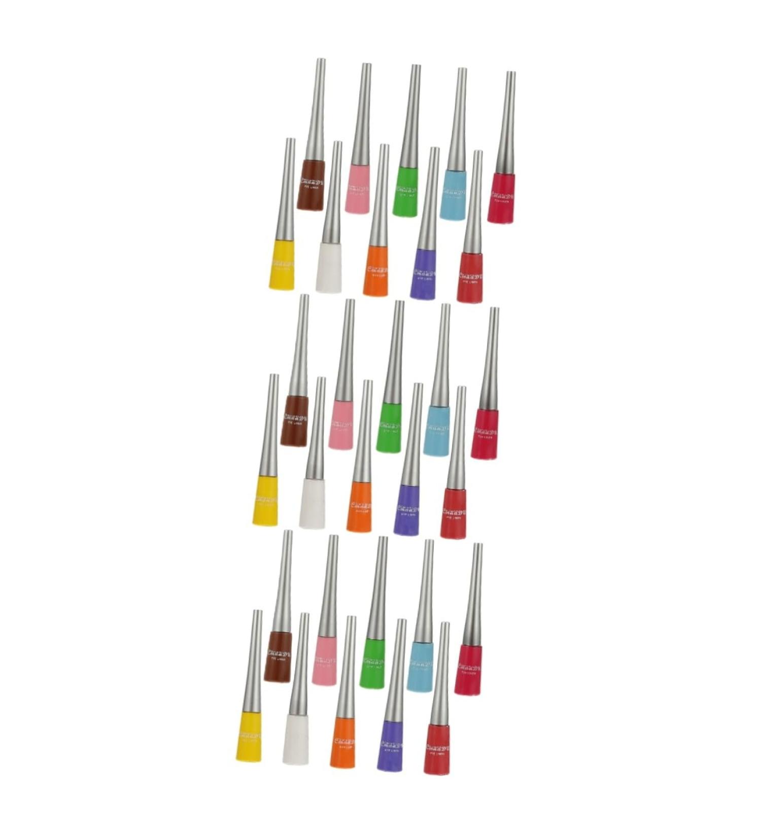 FRCOLOR 30 Pcs Colored Liquid Eyeliner Liquid Eyeliner Pencil Makeup Accessories Makeup Pen Water Proof - Buy Online on GoSupps.com