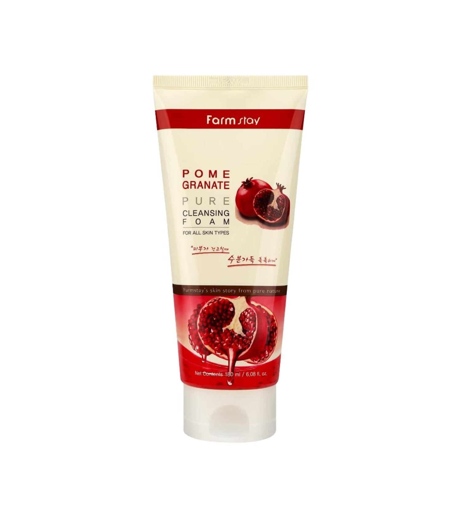 Farm Stay Pomegranate Pure Cleansing Foam 180ml - Best International Shipping & Natural Skincare - Buy Online on GoSupps.com