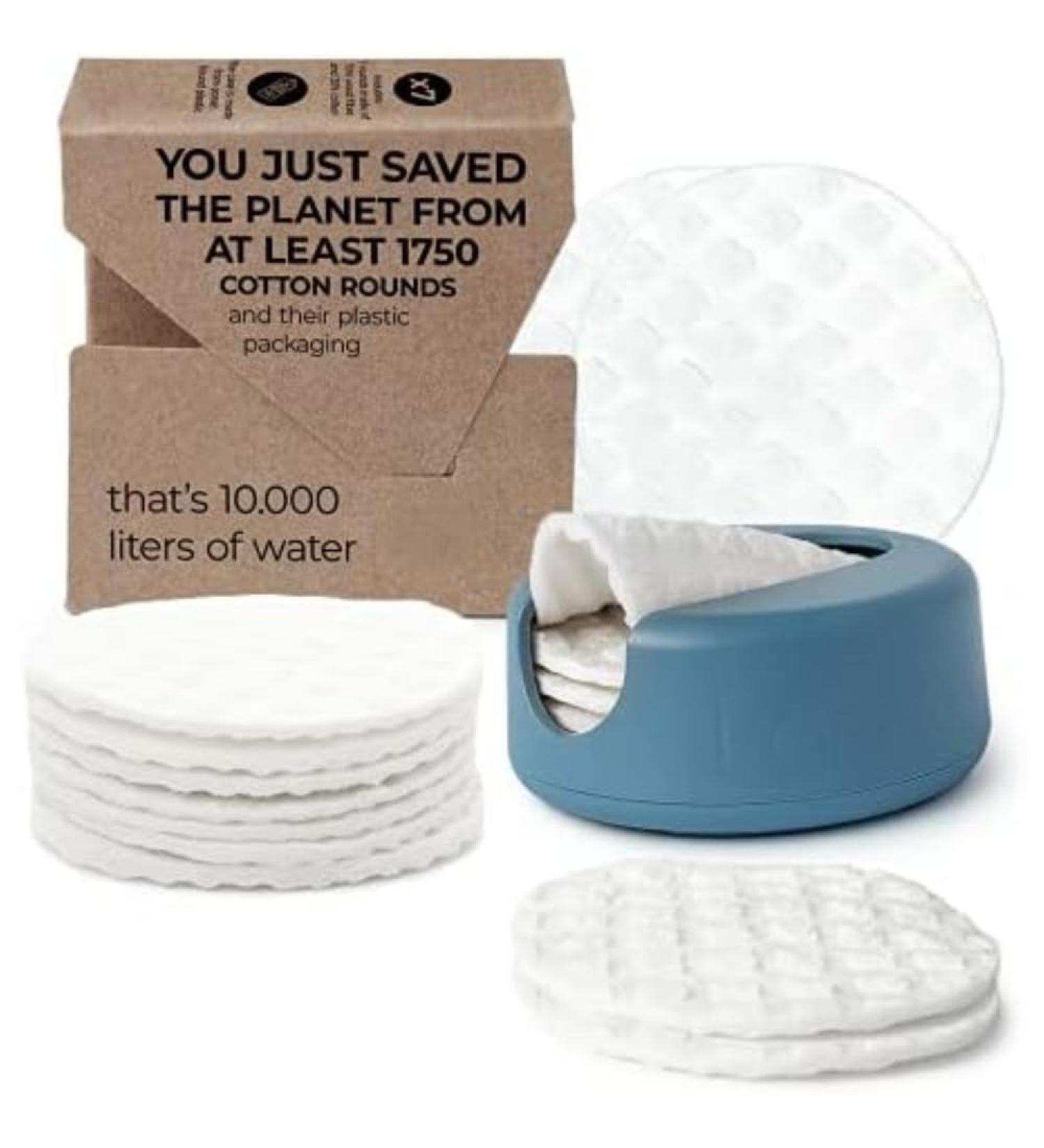 New Lastround Reusable Cotton Pads | Eco-Friendly Washable Sardmasal Pads in Blue | Made in Denmark - Buy Online on GoSupps.com