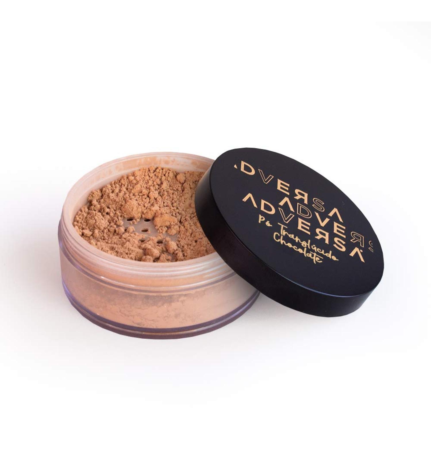 ADVERSA Vegan Translucent Face Powder - Loose Setting Makeup for Oily Skin Control - Cruelty-Free & Gluten-Free - Portable Chocolate Powder - Buy Online on GoSupps.com