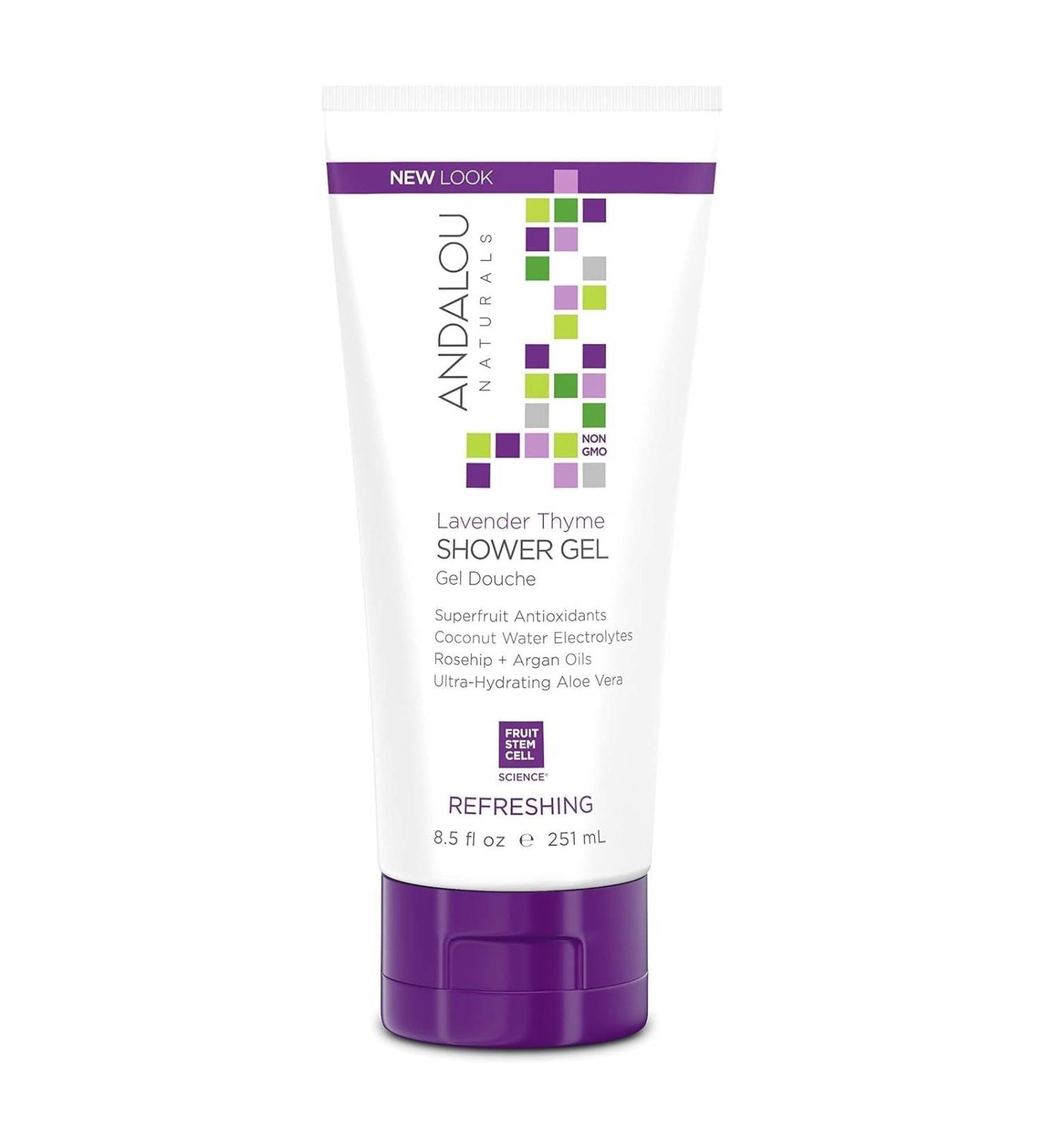 Andalou Naturals Lavender Thyme Refreshing Shower Gel 8.5 Fluid Ounce floral - Buy Online on GoSupps.com