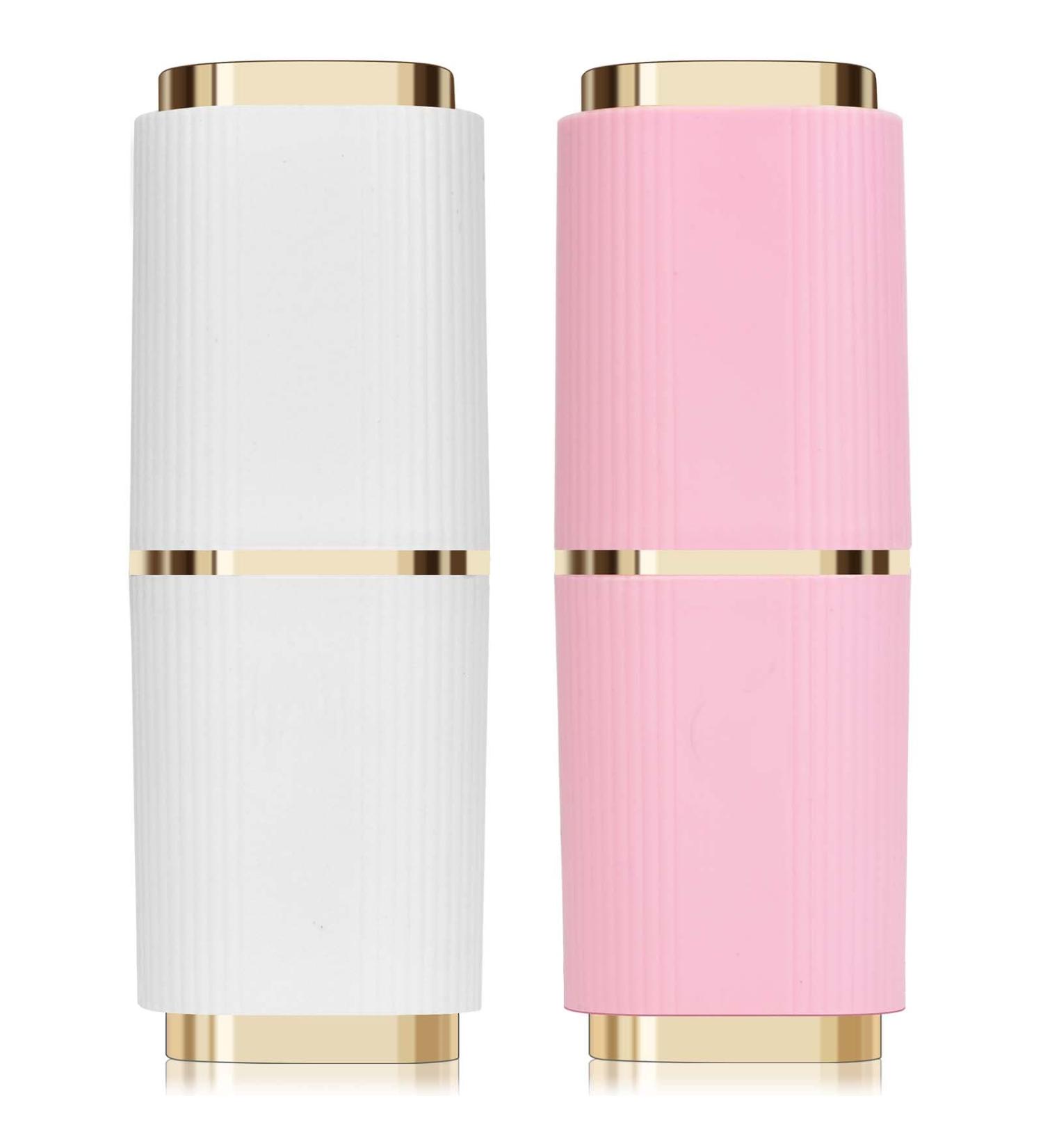 Travel Toothbrush Etui Box - 2-Piece Holder & Toothpaste Storage Portable Plastic Travel Cover in White & Pink - Buy Online on GoSupps.com