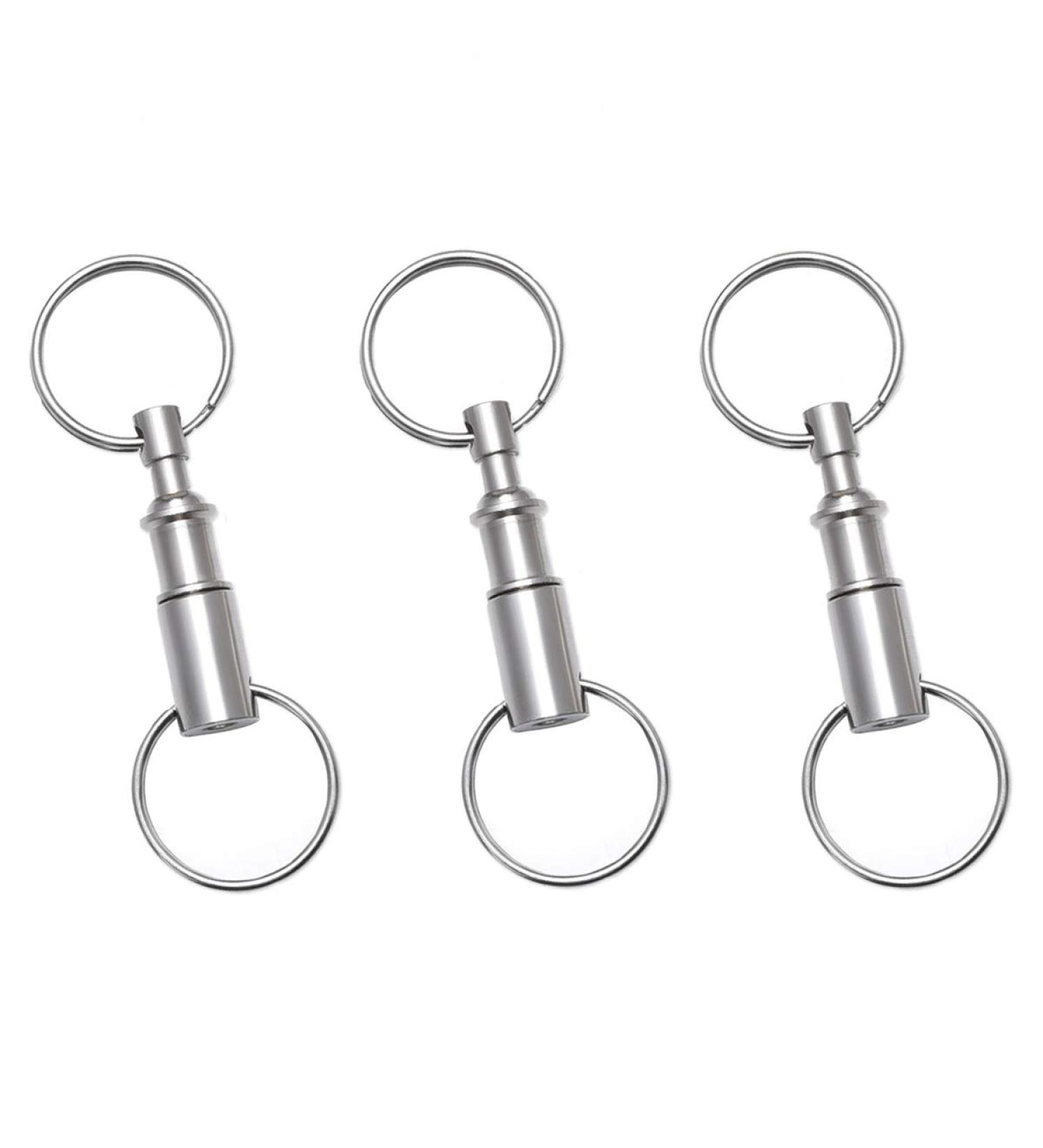 Rongbo 3 Pack Quick Release Detachable Key Rings - Double Spring Split Snap Chains - Convenient Accessory Gift (3Pack) - Buy Online on GoSupps.com
