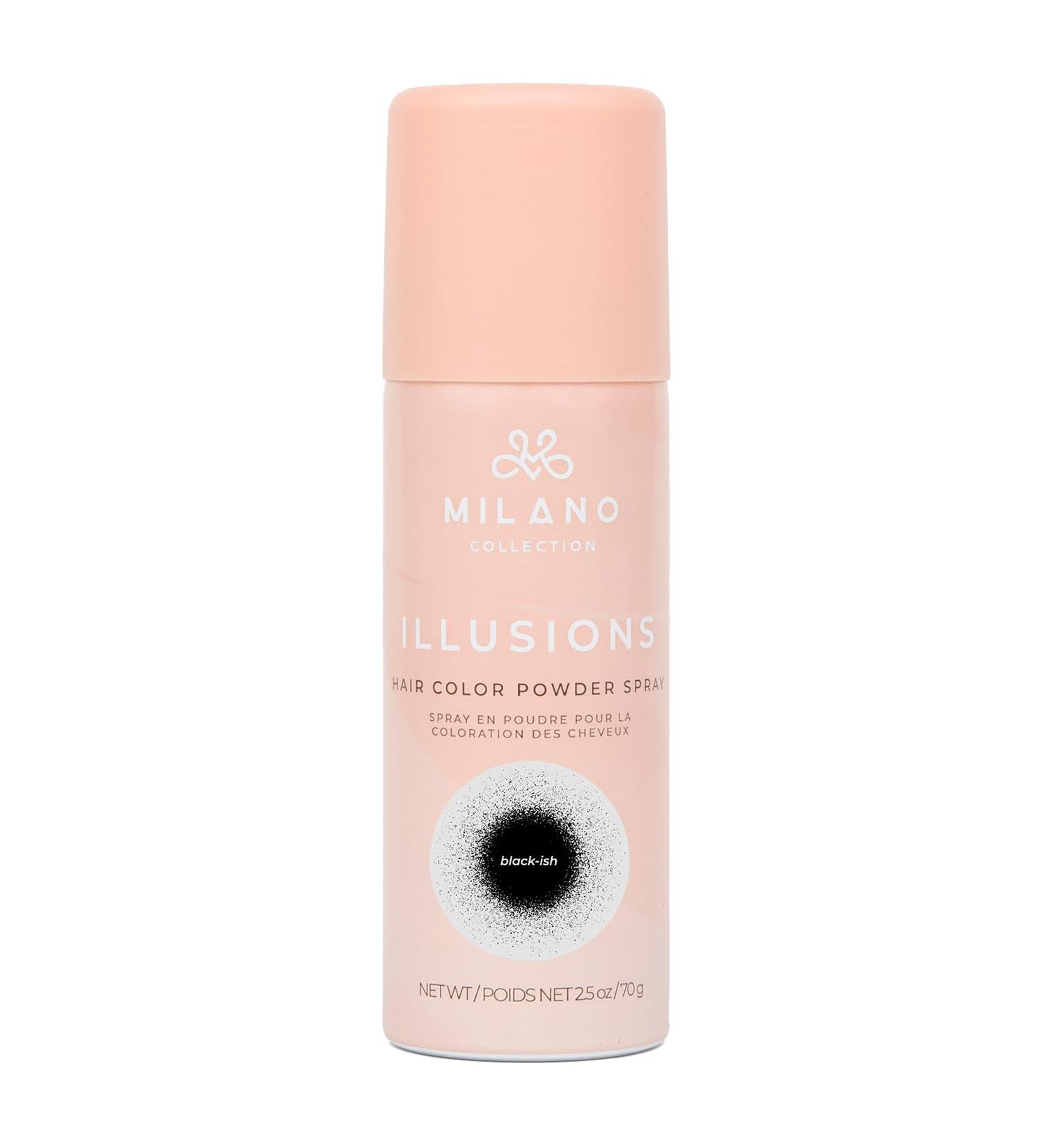 Milano Illusions Hair Color Powder Spray for Wigs and Hair Root & Part Touch Up Spray Black-ish Hair Color Powder Spray - Blackish - Buy Online on GoSupps.com