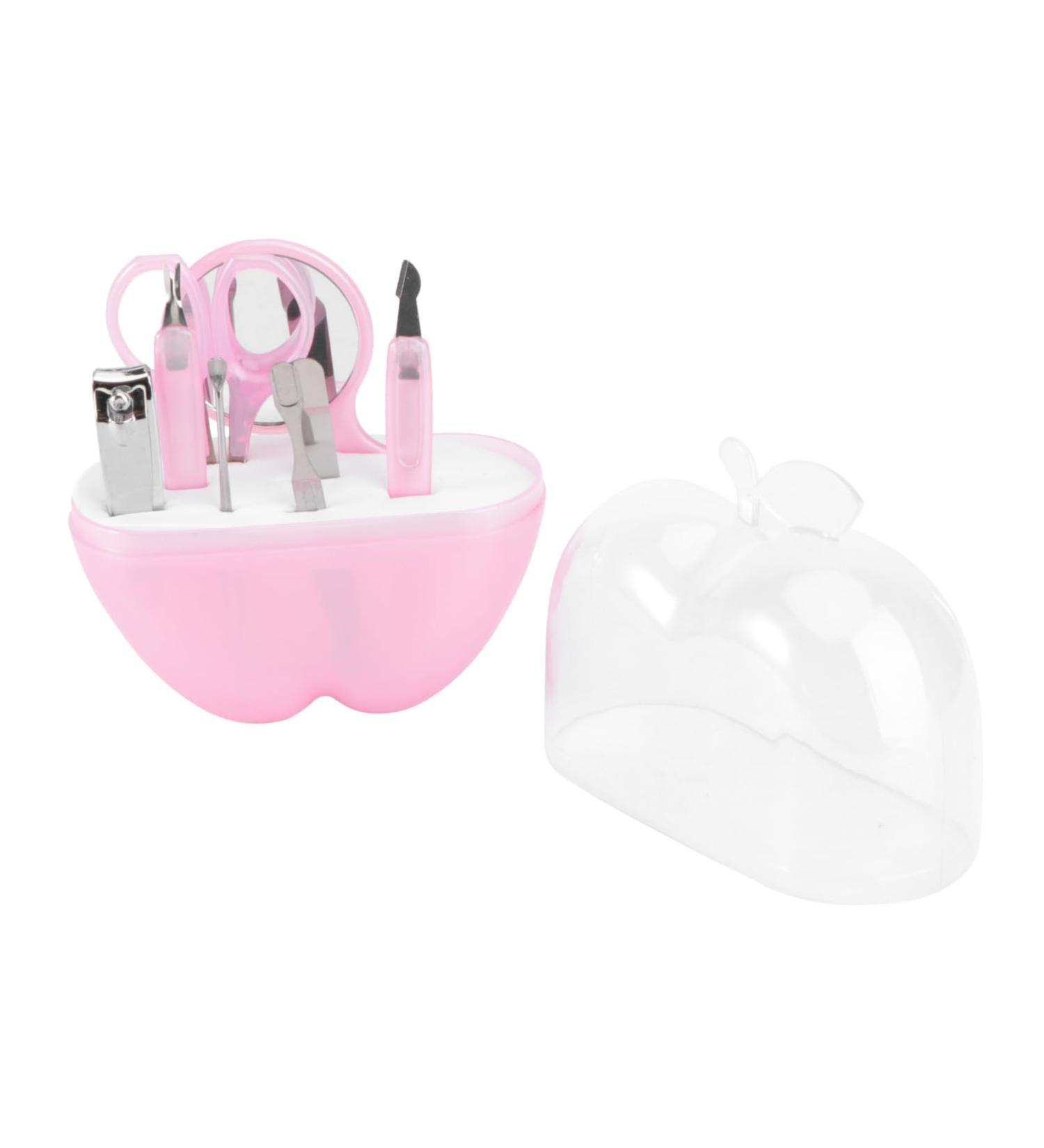 DOITOOL Fingernail Trimmer Tools Nail Kit Nail Trimming Kit Fingernail File Stainless Steel The Mirror Nail Kits Nail Clipper Kit 8 in 1 Nail File Manicure Pink Nail medium Pink - Buy Online on GoSupps.com