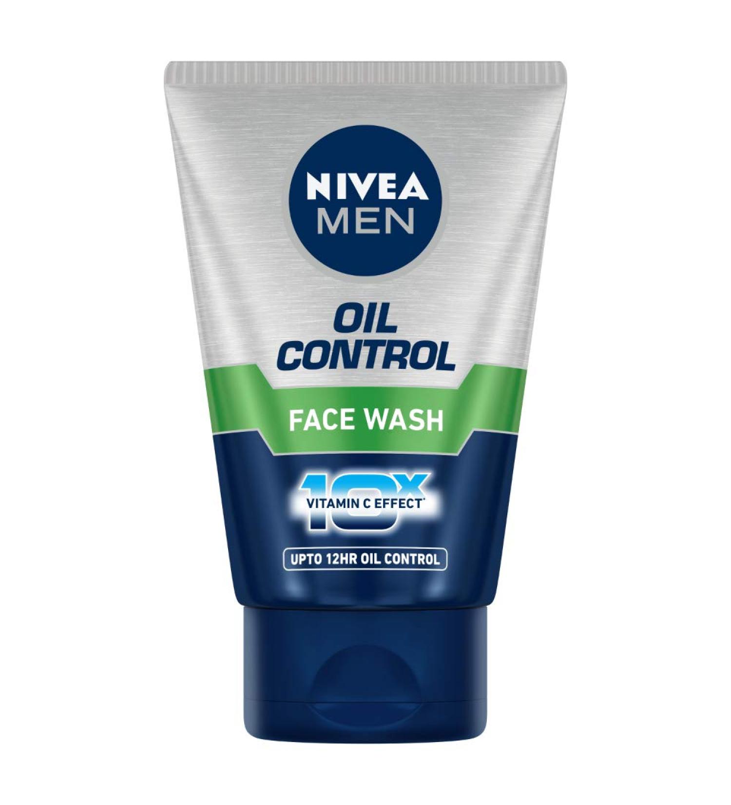 Nivea Men Oil Control Face Wash 10X Whitening - 100g/100ml - Buy Online on GoSupps.com