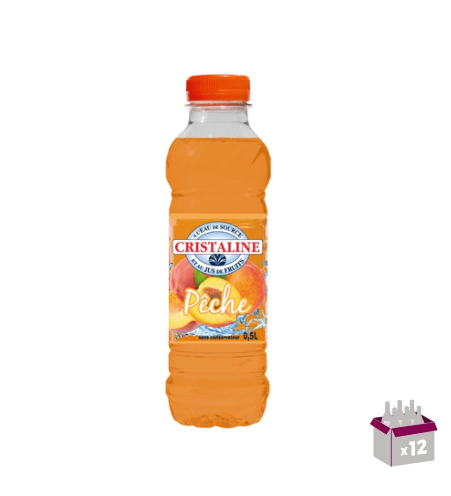 Cristaline jus de fruit pêche 12 x 50cl