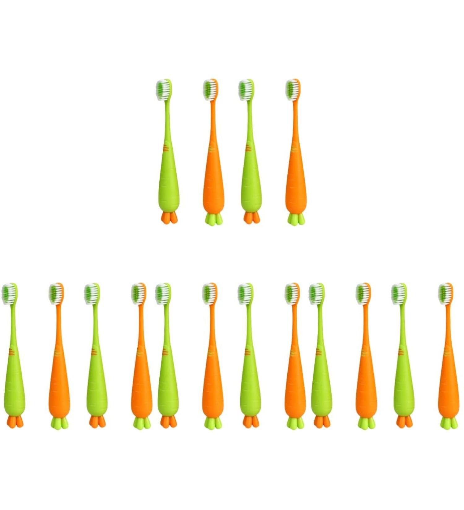 Frcolor 16 STK Carrot Toothbrush Set for Kids | Manual Oral Care & Toddler Brushes | Fun Effective Dental Care - Buy Online on GoSupps.com