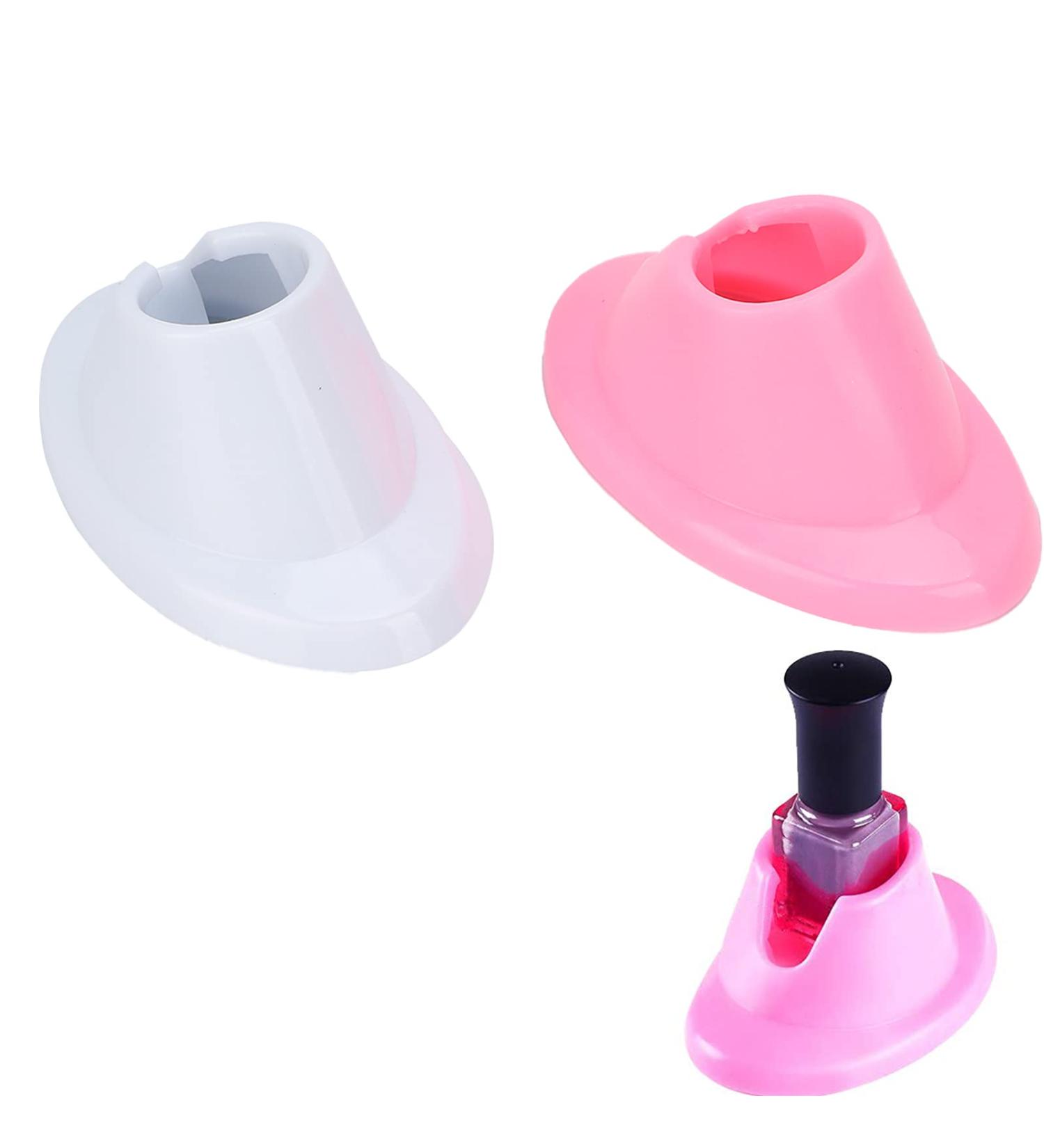 2pcs Anti-Spill Nail Polish Bottle Holder - Soft Rubber Stand for Nail Salon | International Shipping - Buy Online on GoSupps.com