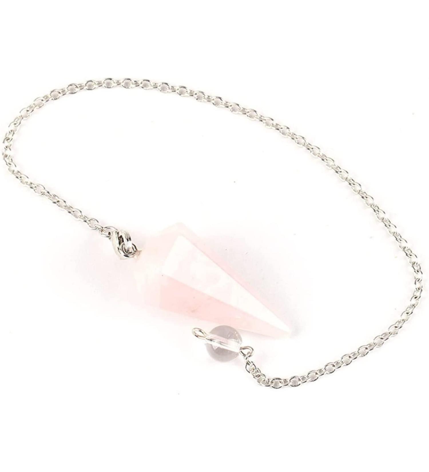 Amethyst Rough Stone 1pc Natural Gemstone Jewelry Divination Pendulum Crystal Opal Stone Amethyst Natural Rose Quartz Necklace Woman Gifts (Color : Rose Quartz) - Buy Online on GoSupps.com