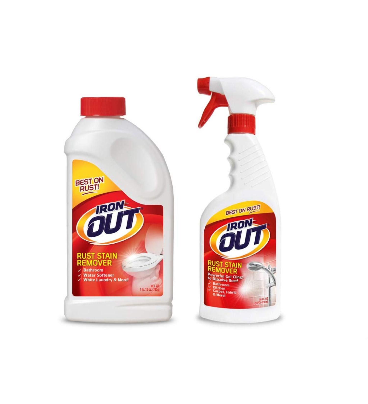 Iron OUT Rust Stain Remover Powder 1 lb 12 oz + Powerful Gel Spray 16 fl oz - Effective Rust Removal Solution - Buy Online on GoSupps.com