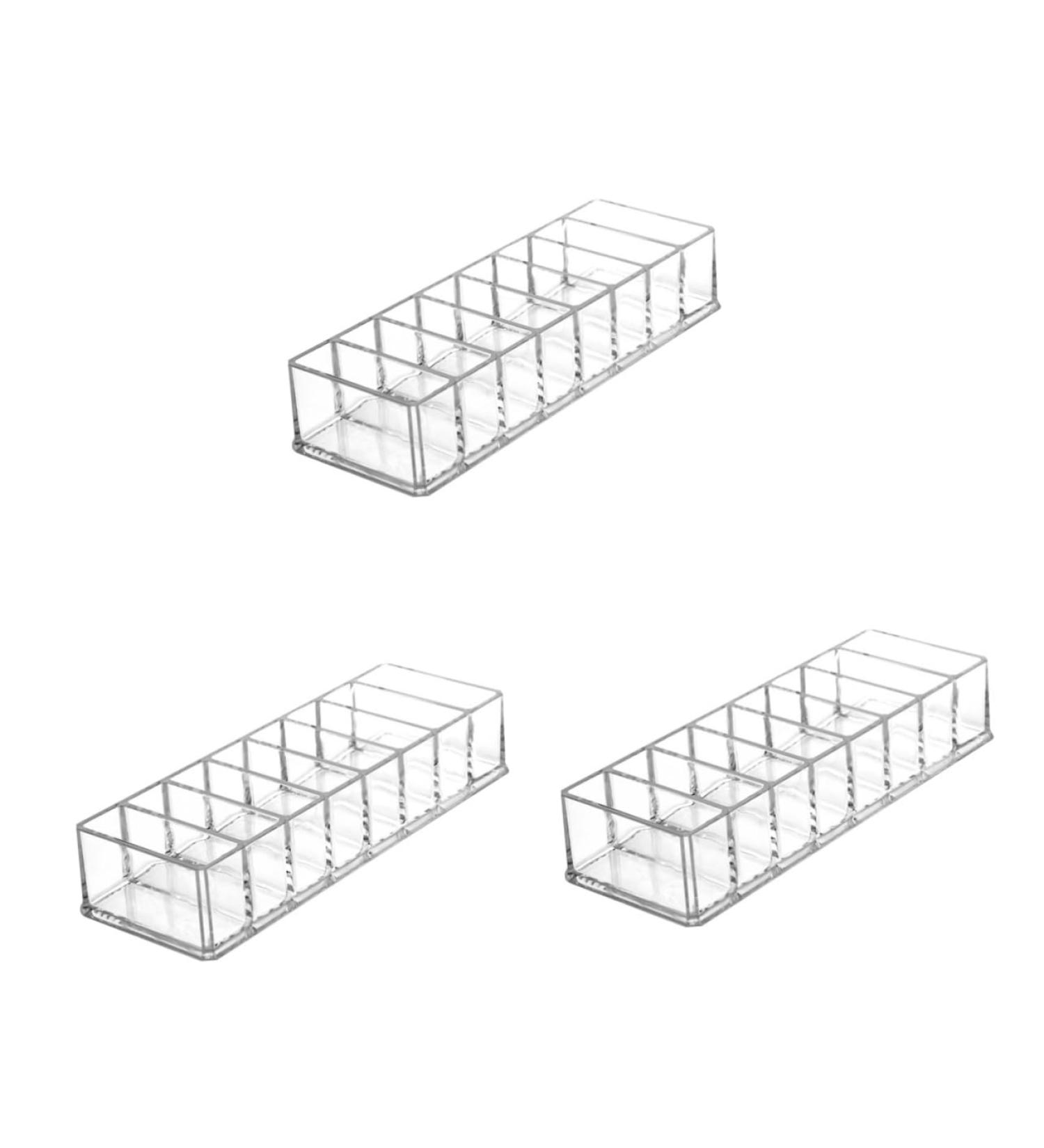 Balacoo 3pcs Box Makeup Storage Box Makeup Compact Organizer Eye Shadow Holder Eye Shadow Box Acrylic - Buy Online on GoSupps.com