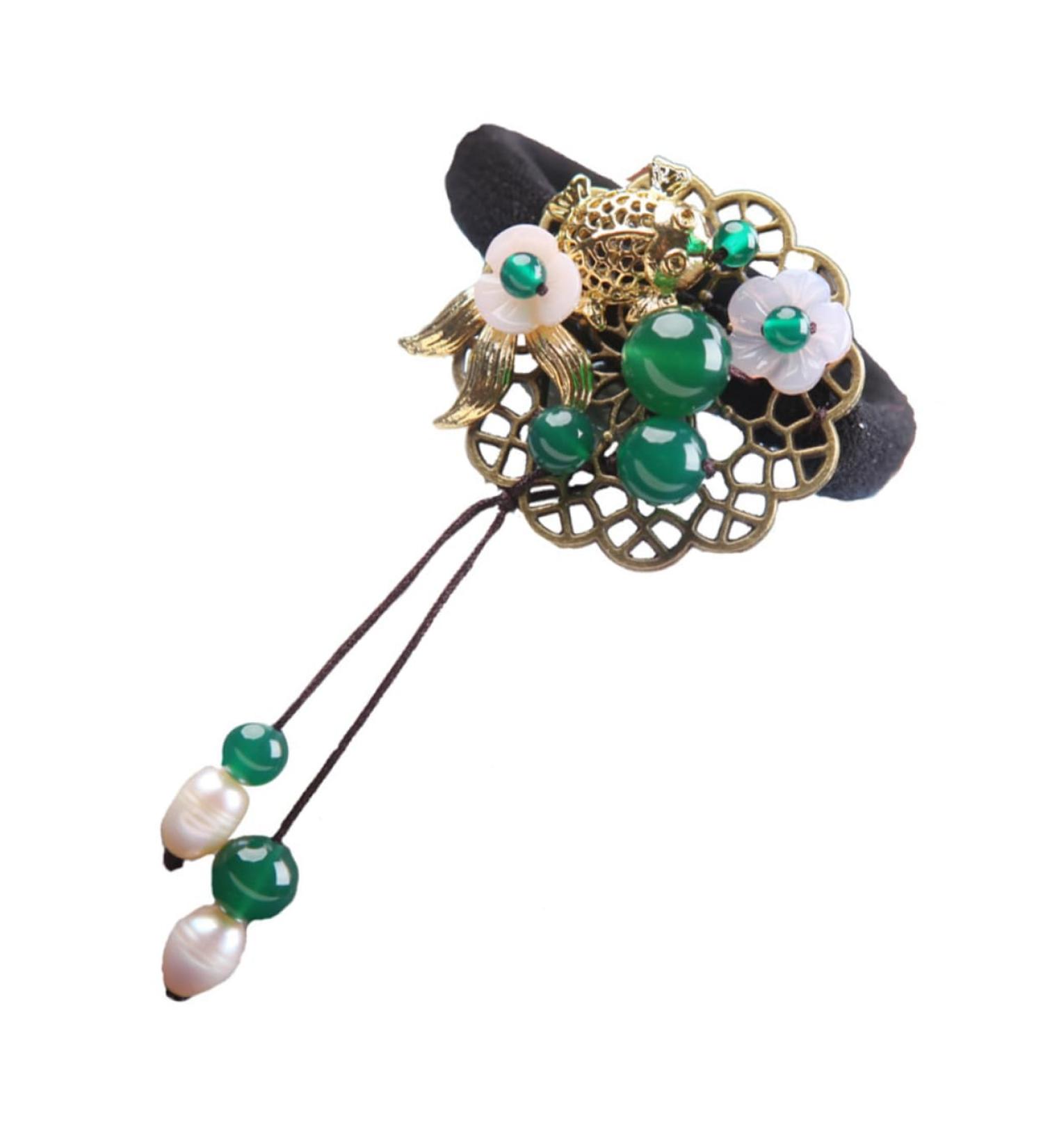 Beavorty 1Pc hair tie hair tie elastics ponytail holders ribbon ponytail holder pearl hair rings thick hair rope wedding hair accessories Women Hair Circle Small and fresh Hair up copper - Buy Online on GoSupps.com