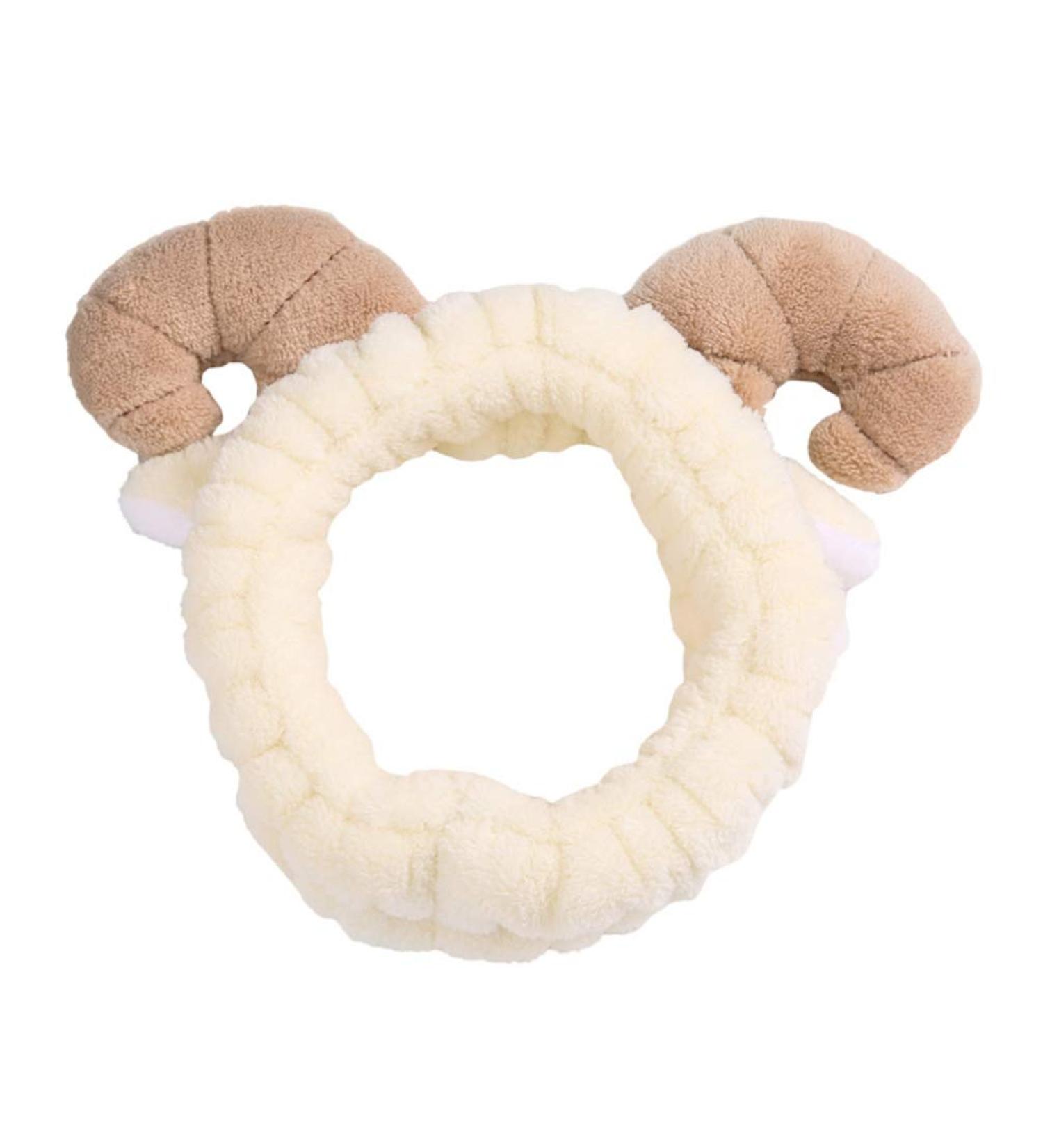 STOBOK Makeup Horn Headband - Cartoon Elastic Hair Band for Washing Face - Plush Hair Accessories - Buy Online on GoSupps.com
