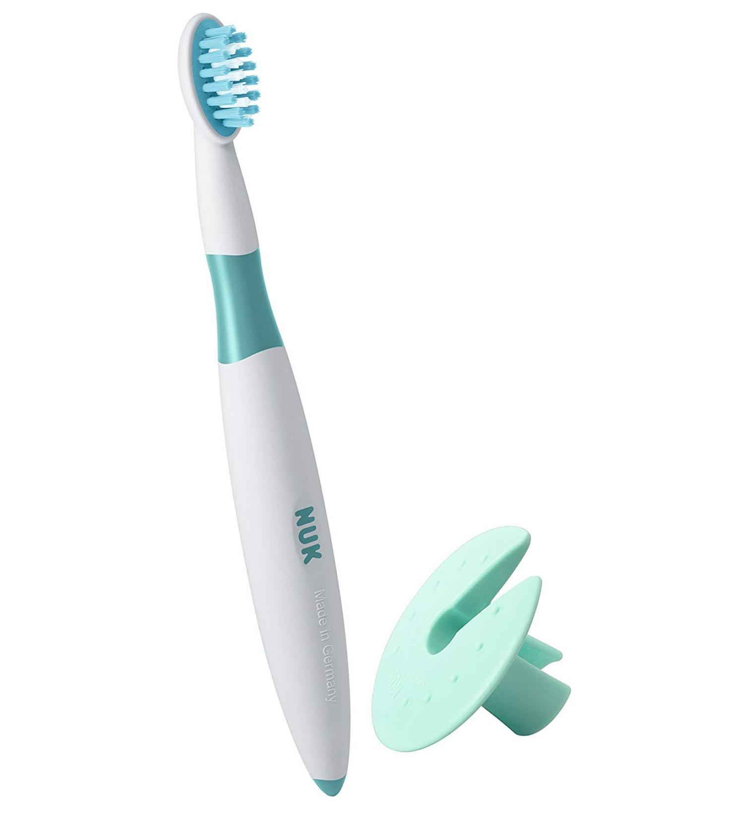 Buy NUK Learning Toothbrush with Protective Ring - Safe Care for First Teeth 1 Piece - International Shipping Available - Buy Online on GoSupps.com