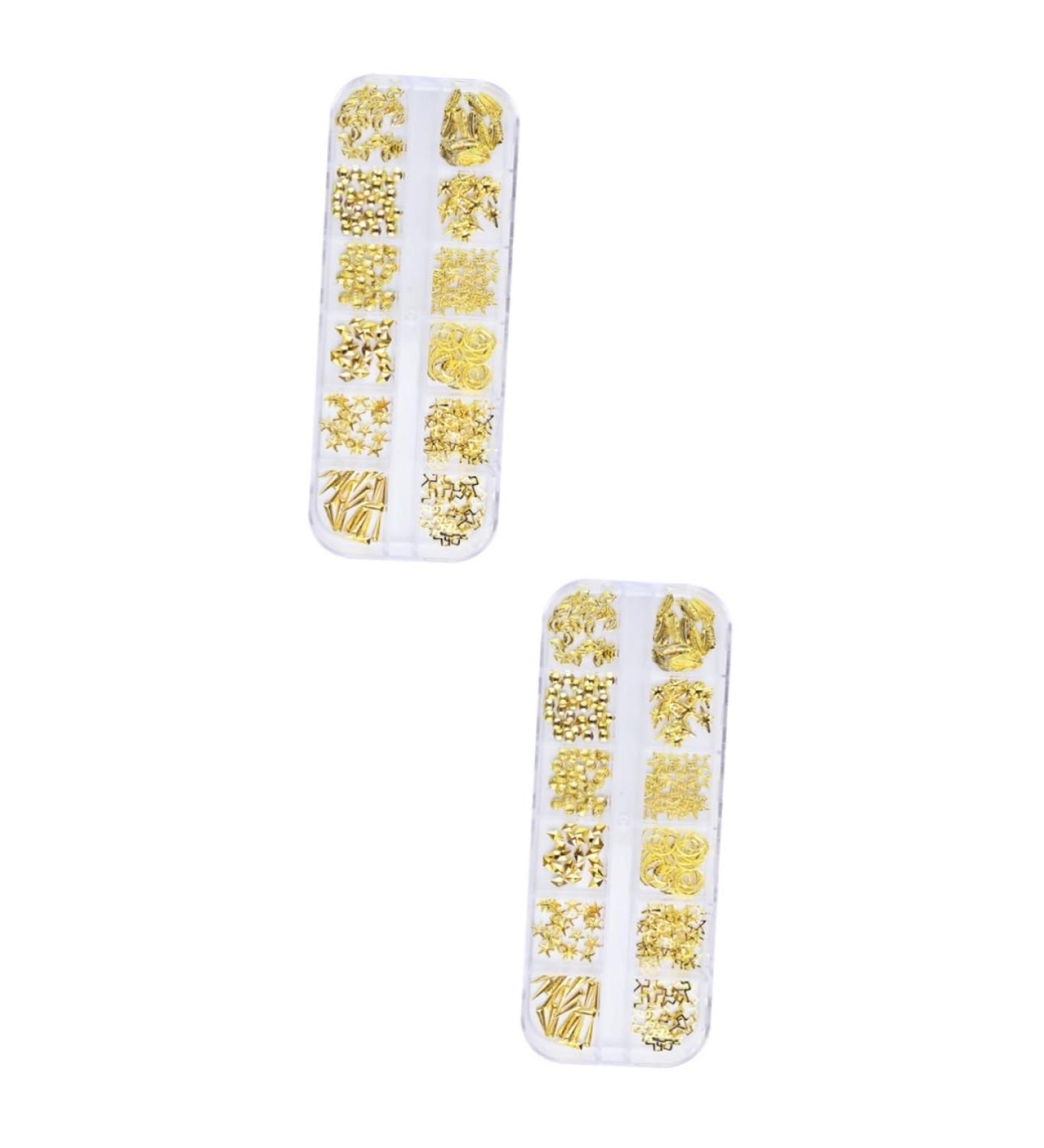 Housoutil 2 Boxes Nail Art Decoration Manicure Decoration Nail Decor Metal Kid Hair Diy Nail Accessories Nail+polish Spider Vein Glamorette Crown for Girls Rose Gold Nail Drill - Buy Online on GoSupps.com